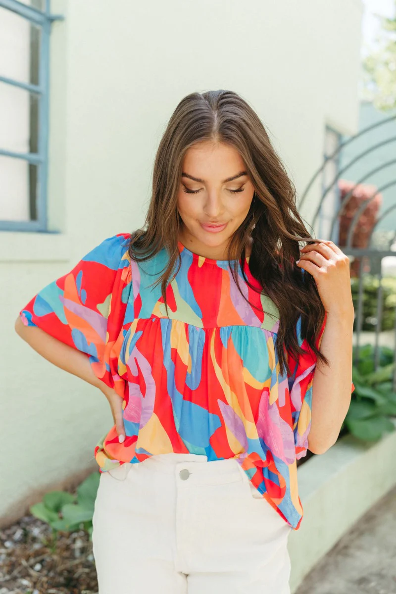 Pop Of Color Blouse - Image 3