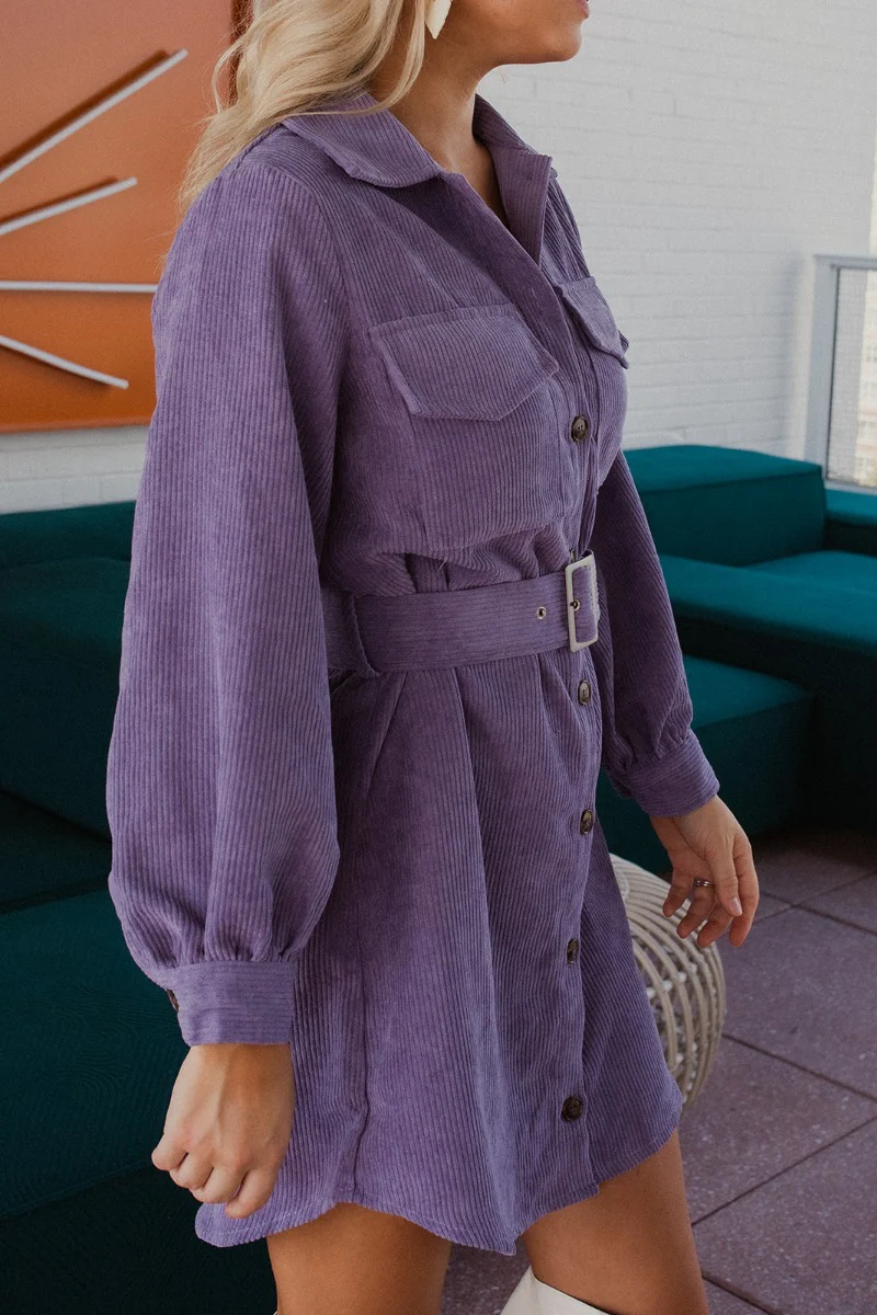 Purple Haze Corduroy Dress - Image 3