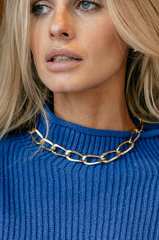 Quinn Gold Chain Link Necklace