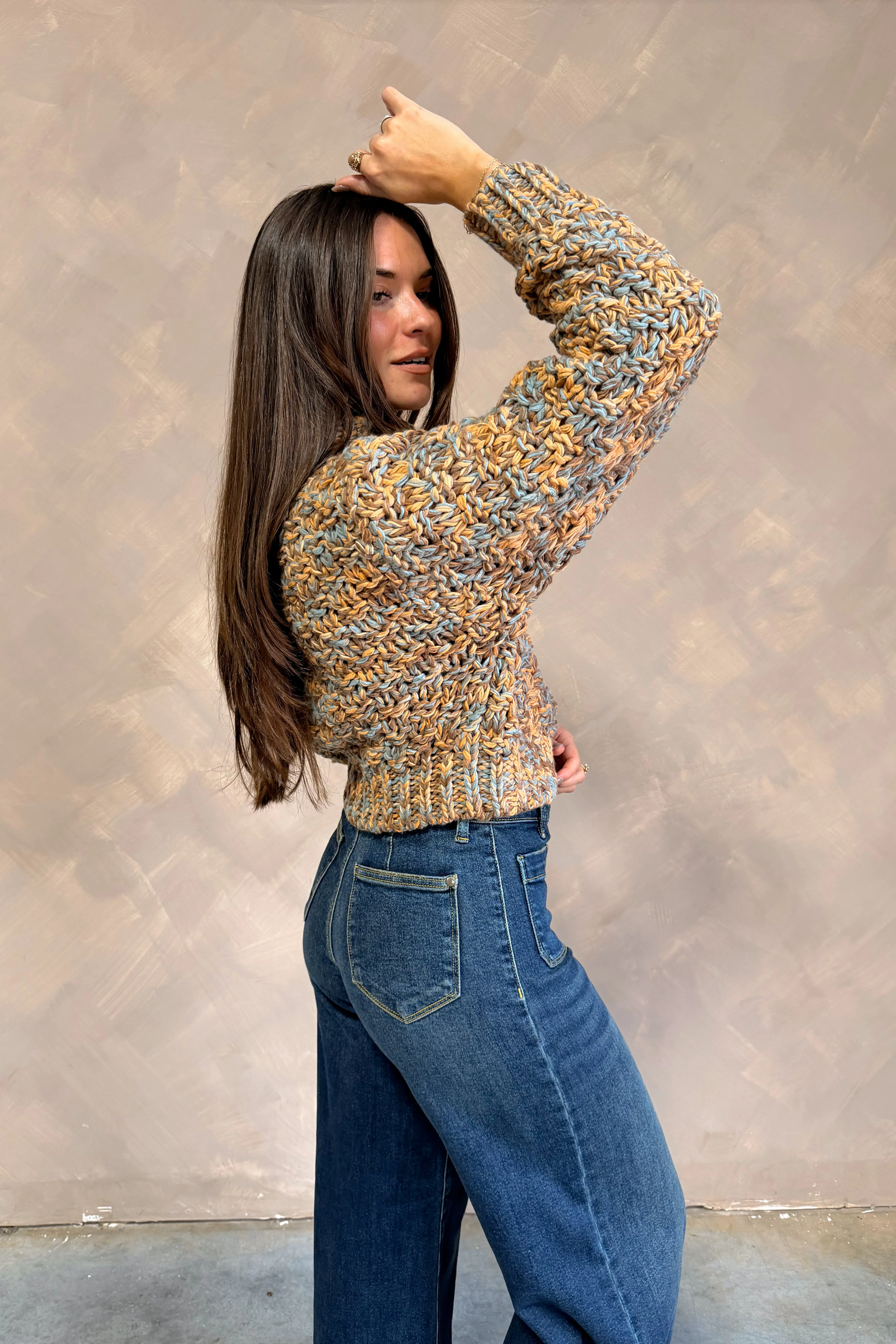 Rachele Multi Color Mock Neck Sweater - Image 4