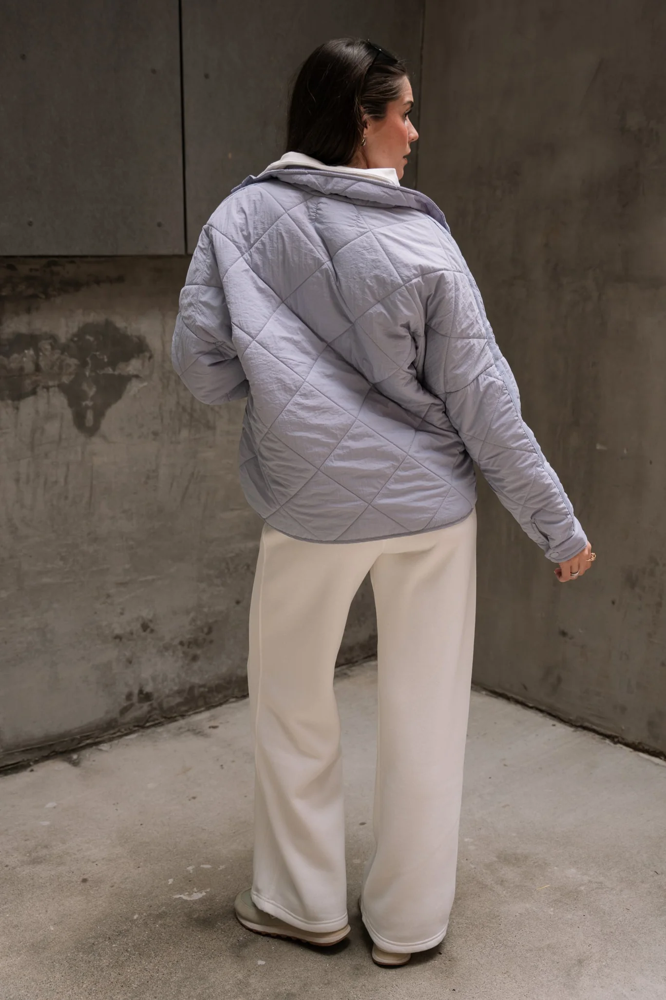 Raelyn Lavender Blue Quilt Puffer Jacket - Image 5