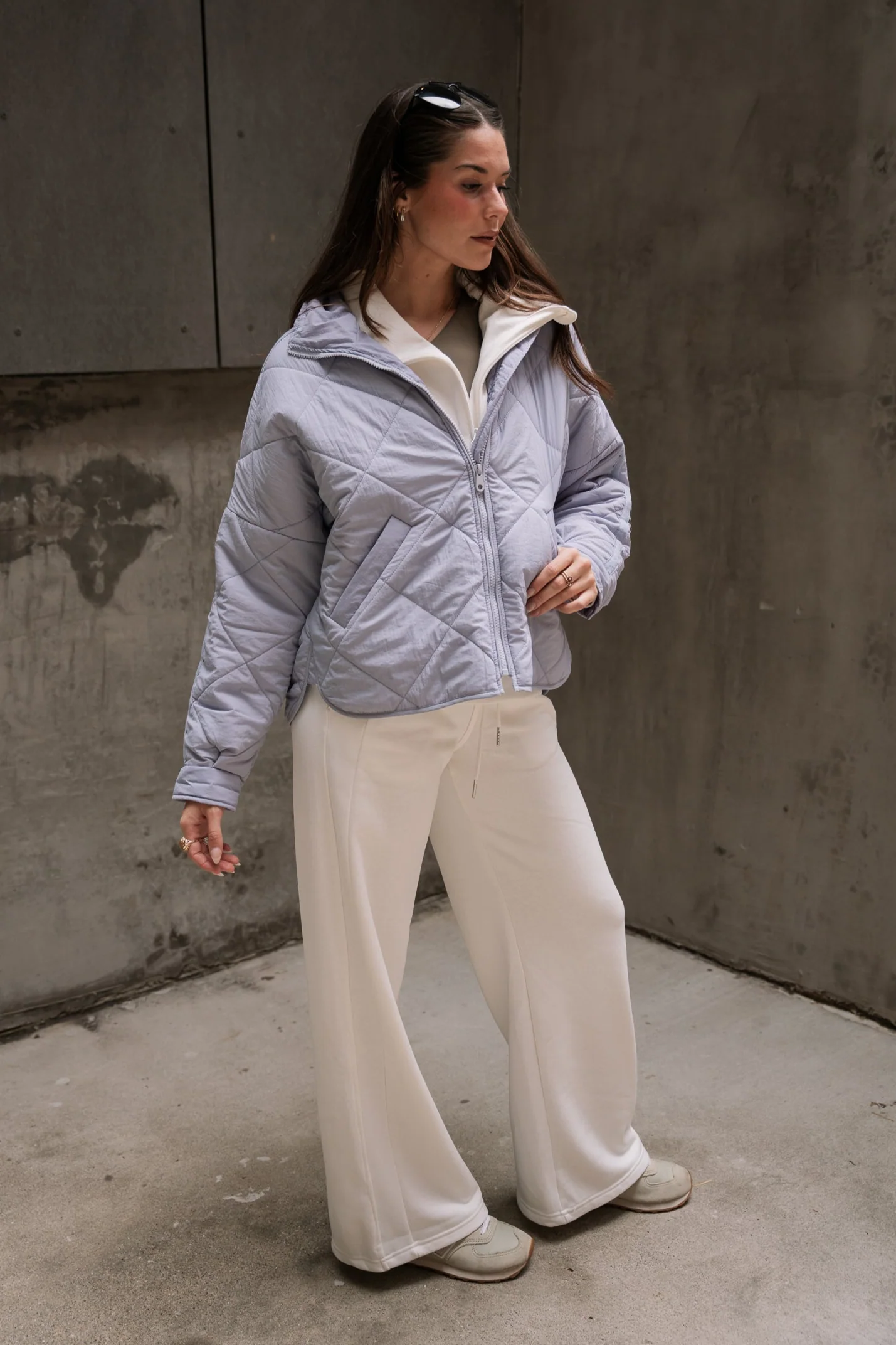 Raelyn Lavender Blue Quilt Puffer Jacket - Image 7