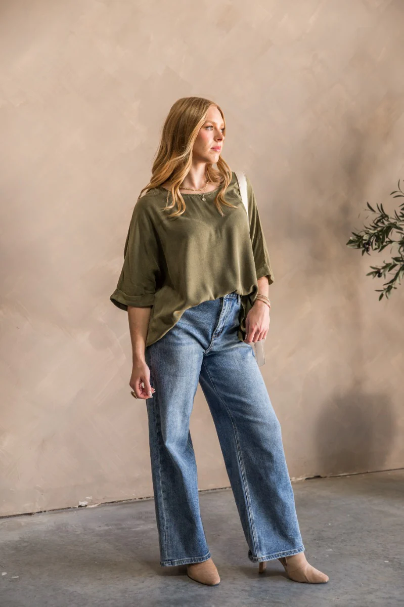 Raelyn Olive Green Top - Image 2