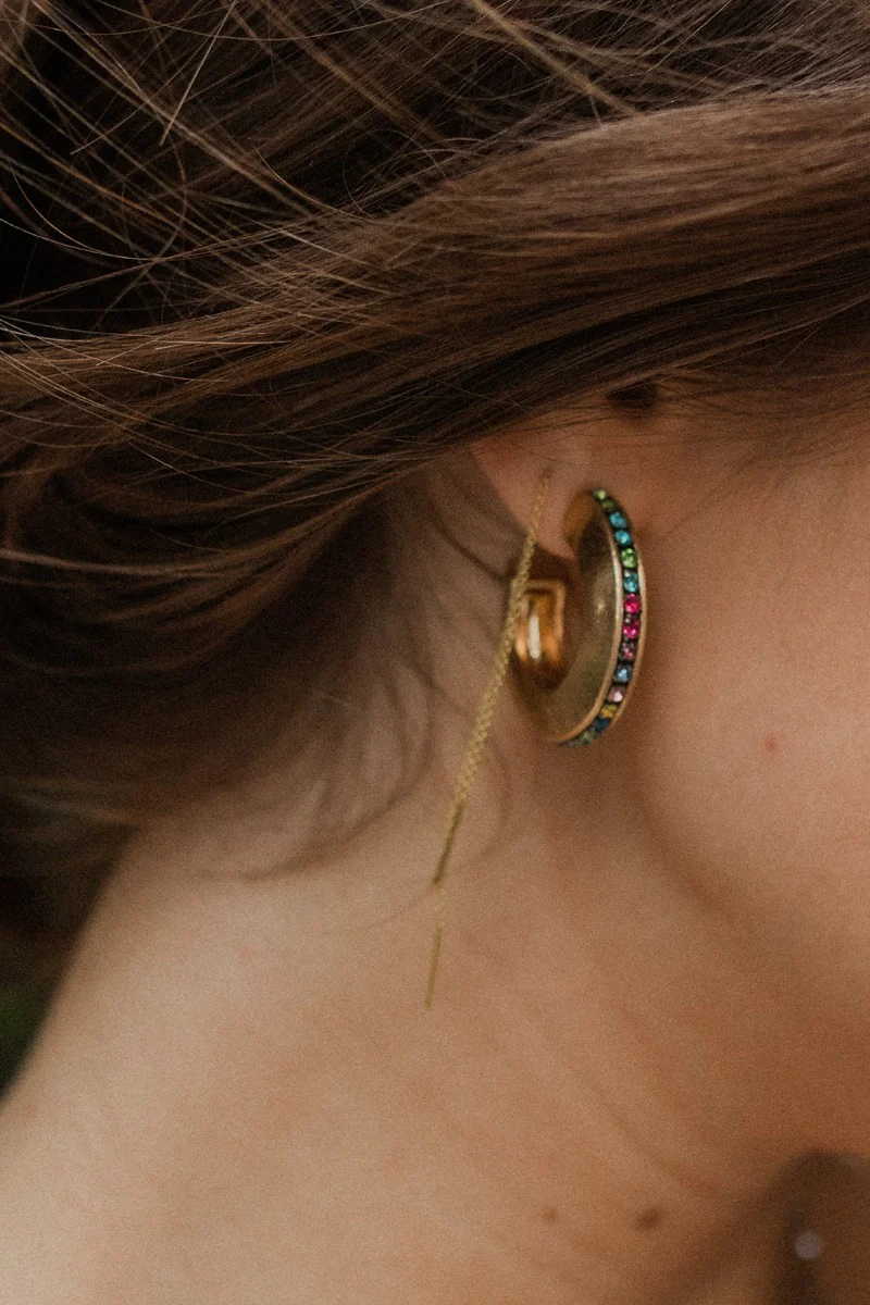 Rainbow Road Hoop Earrings