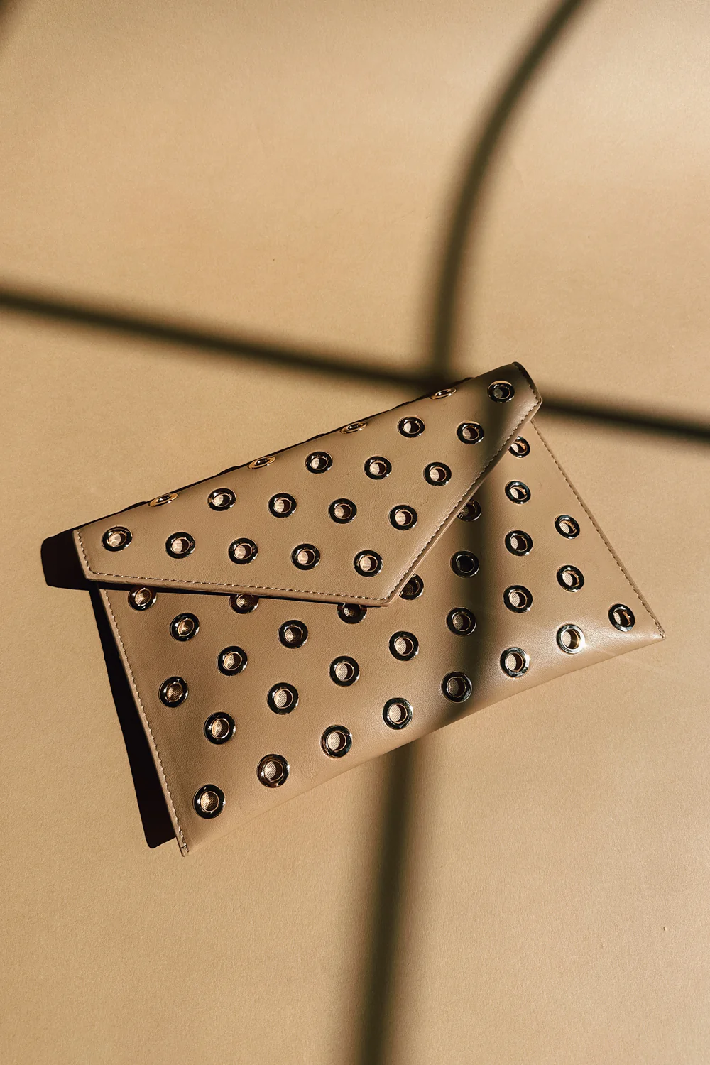 Ramona Nude & Gold Embellished Chain Purse