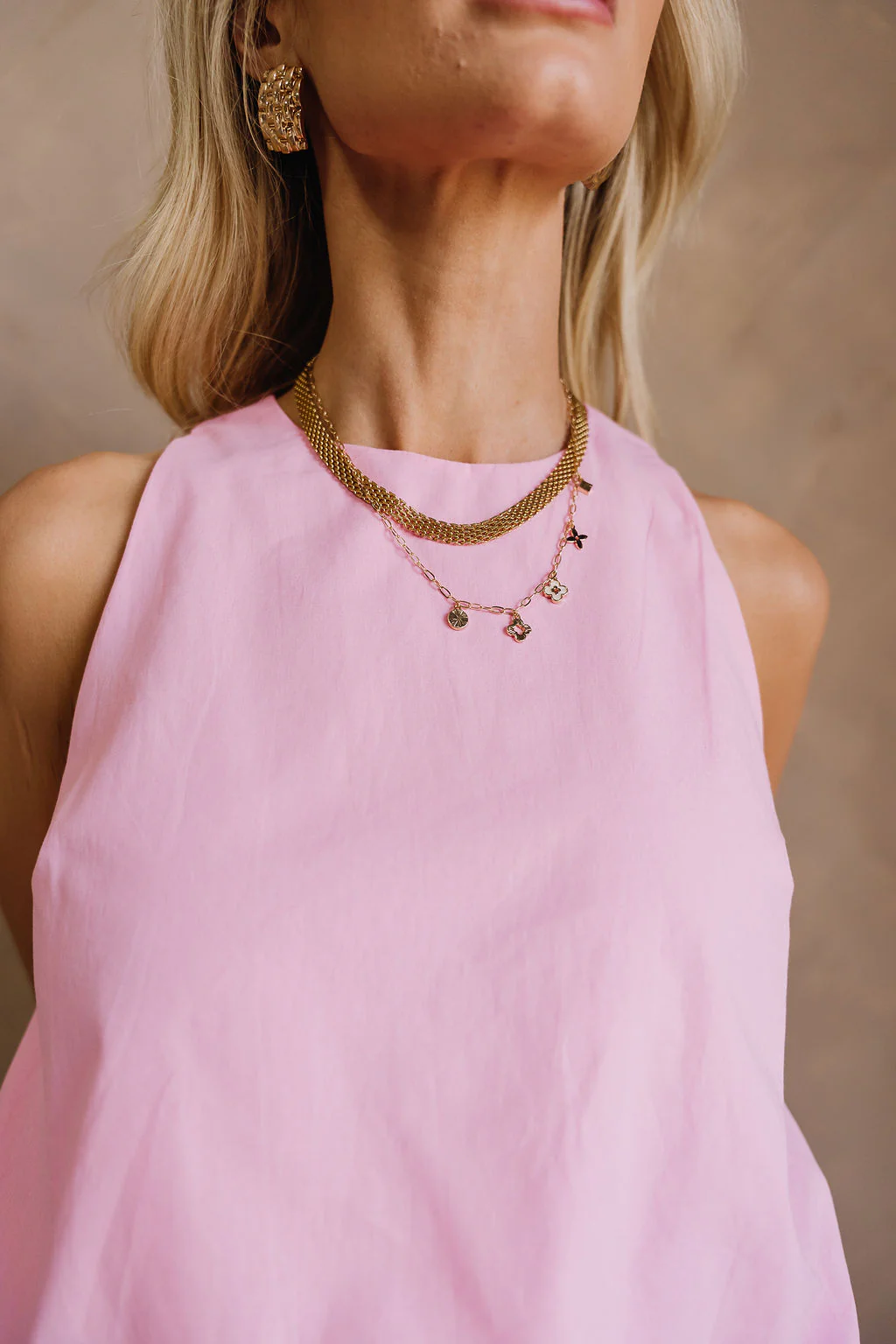 Raya Pink Bubble Sleeveless Tank - Image 5