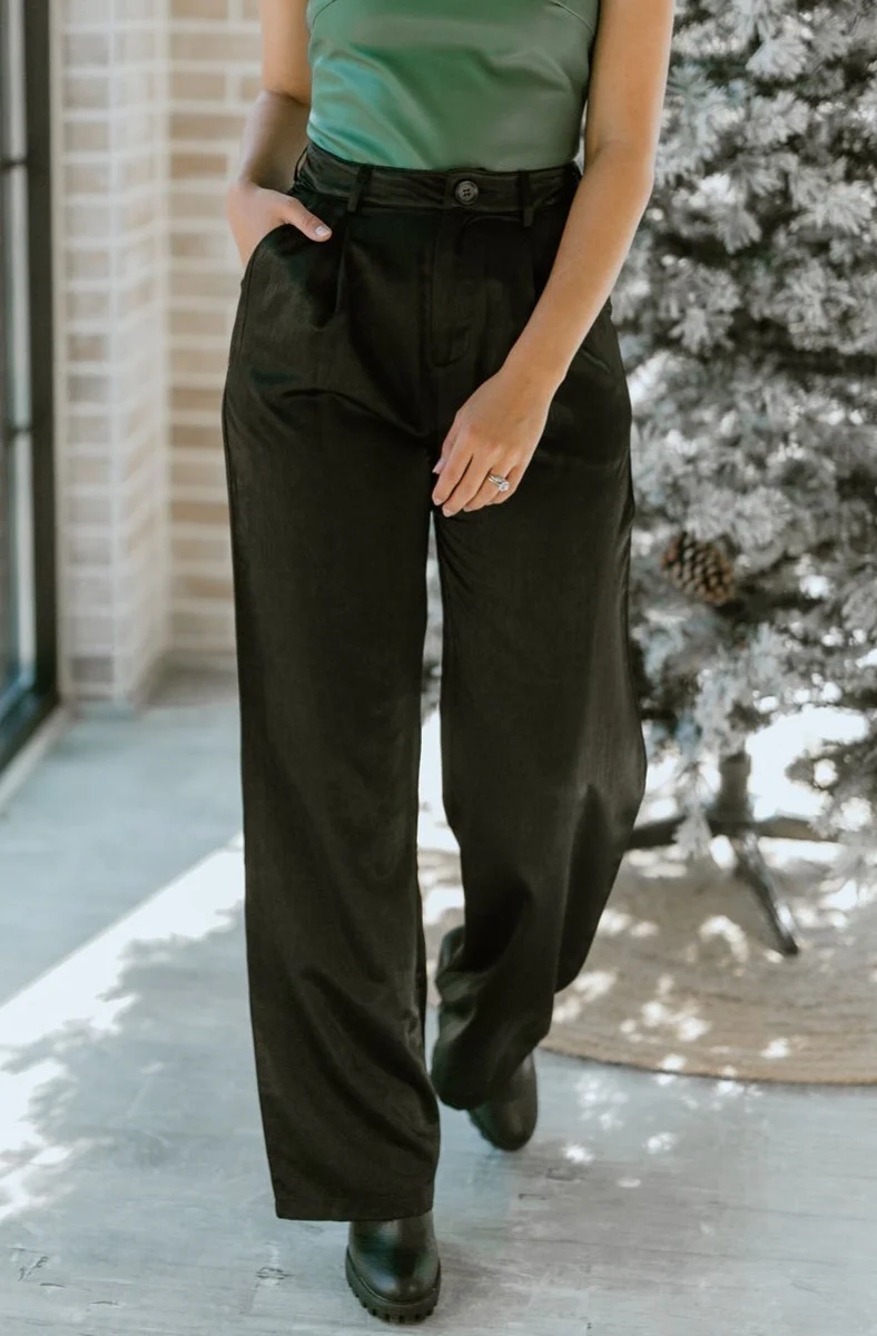 Real Deal Satin Pants in Black