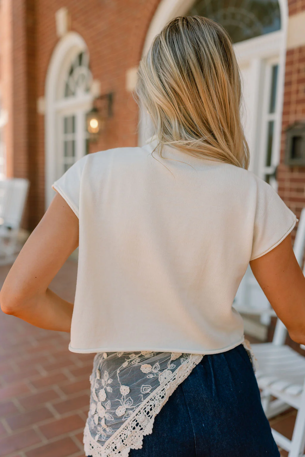 Regina American Flag Cream Knit Tank - Image 7