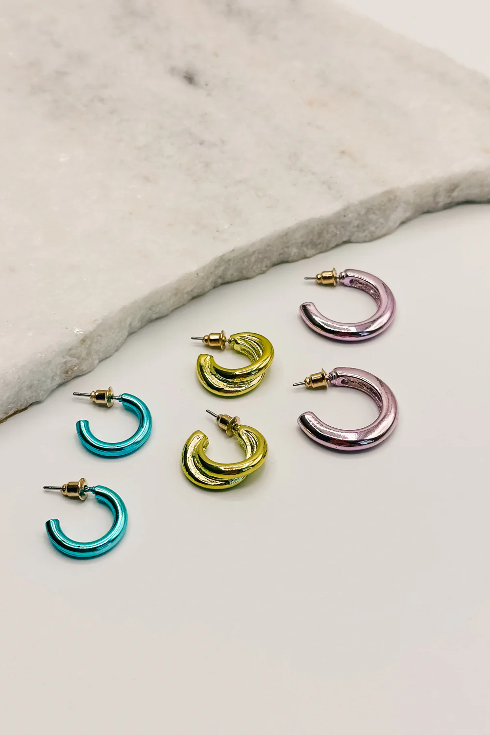Remi Multi Mini Hoops Earring Set - Image 3
