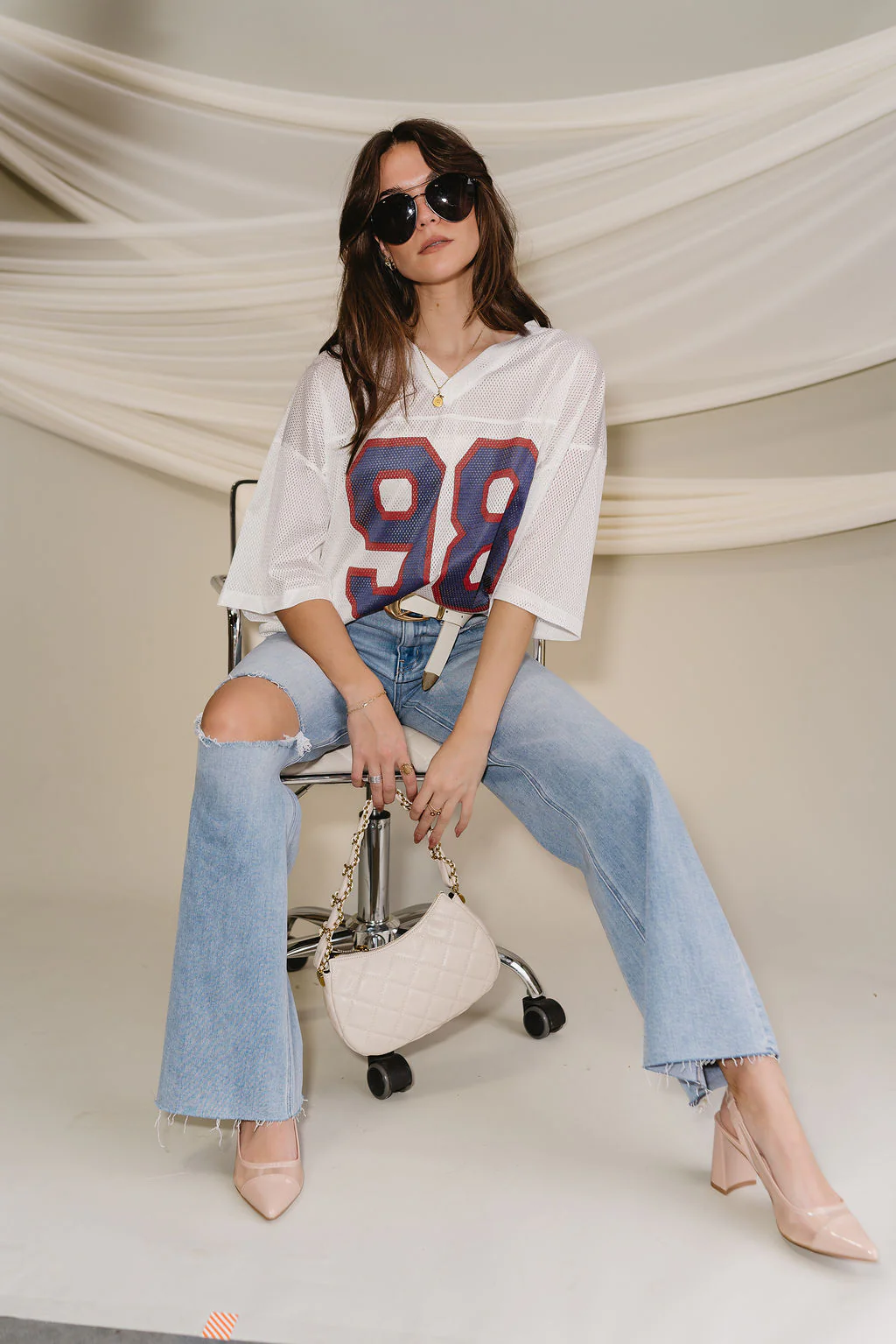 Rhea 98 White Jersey Top - Image 10