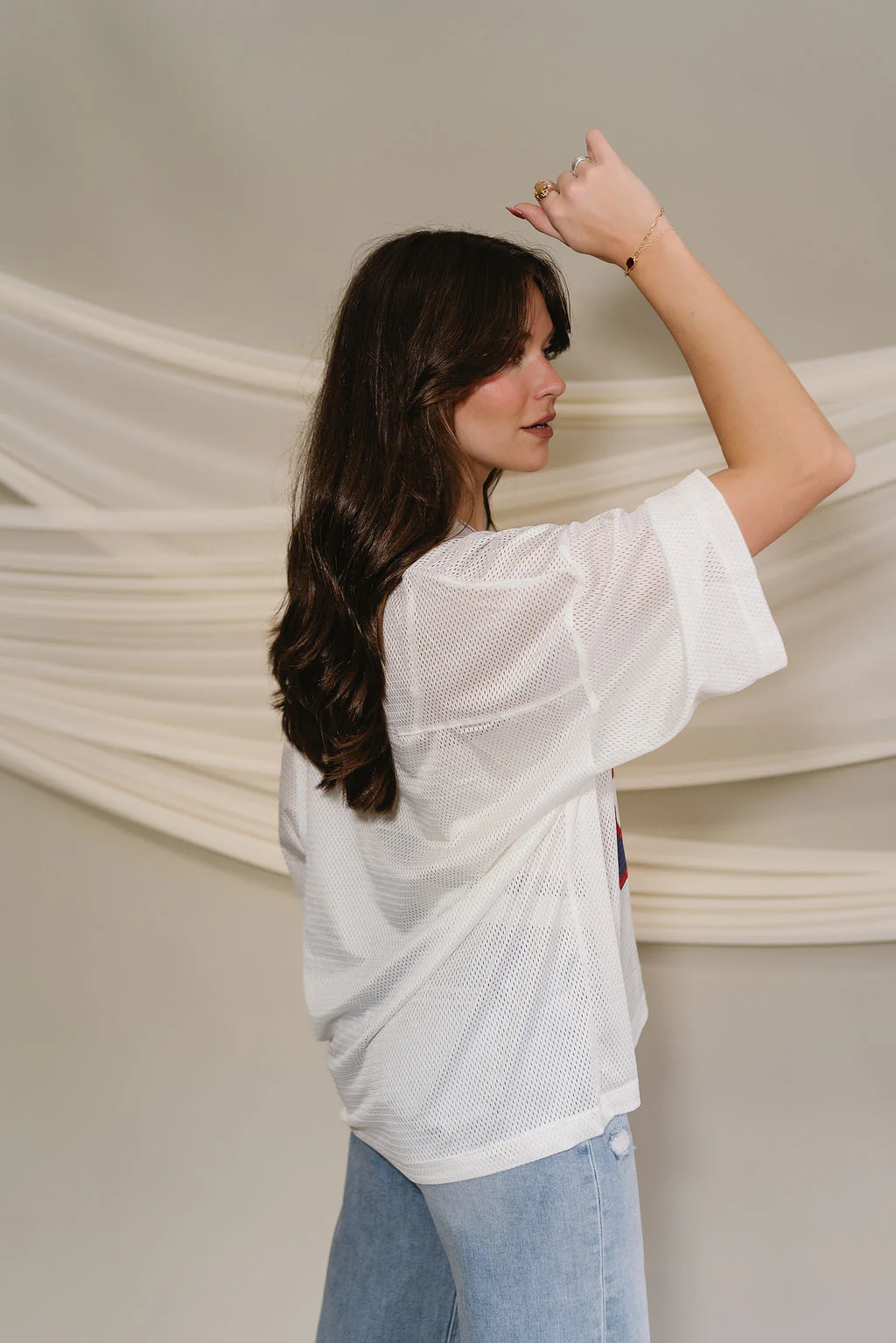 Rhea 98 White Jersey Top - Image 6