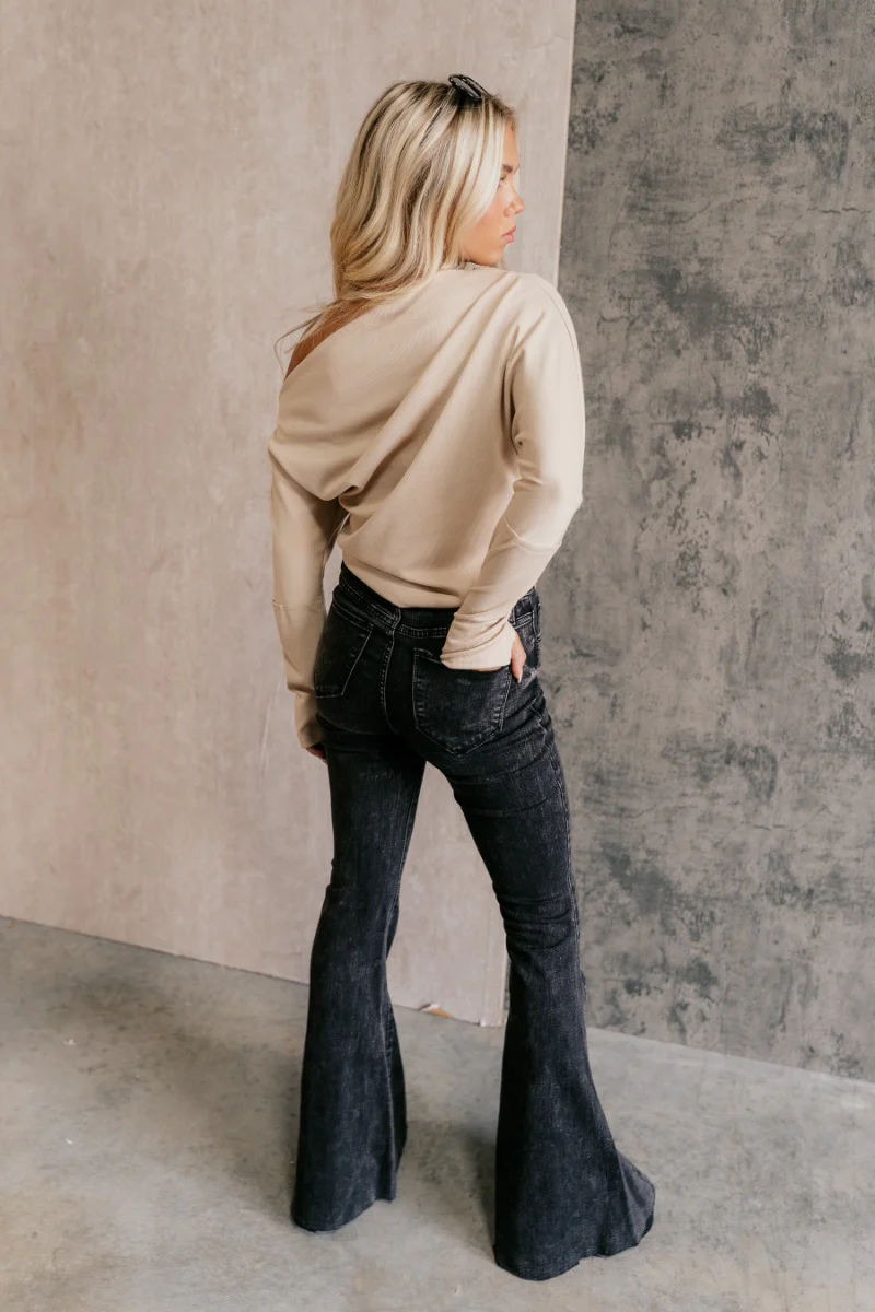 Rooted Denim: Kamila Black Flare Jeans - Image 5