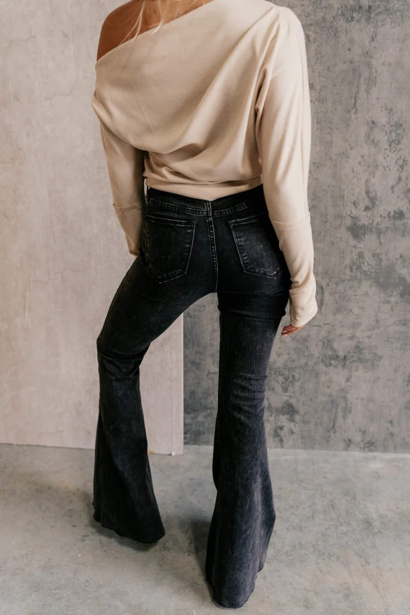 Rooted Denim: Kamila Black Flare Jeans - Image 6