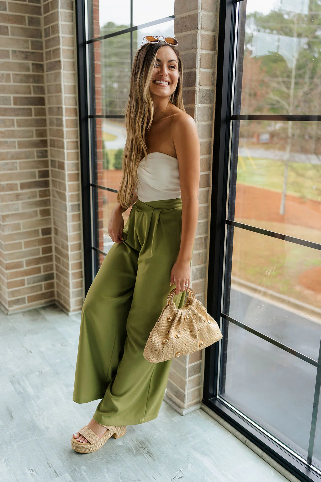 Rowan Olive Wide Leg Pants