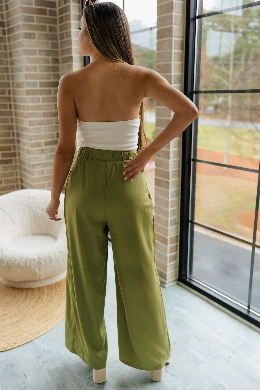 Rowan Olive Wide Leg Pants - Image 10