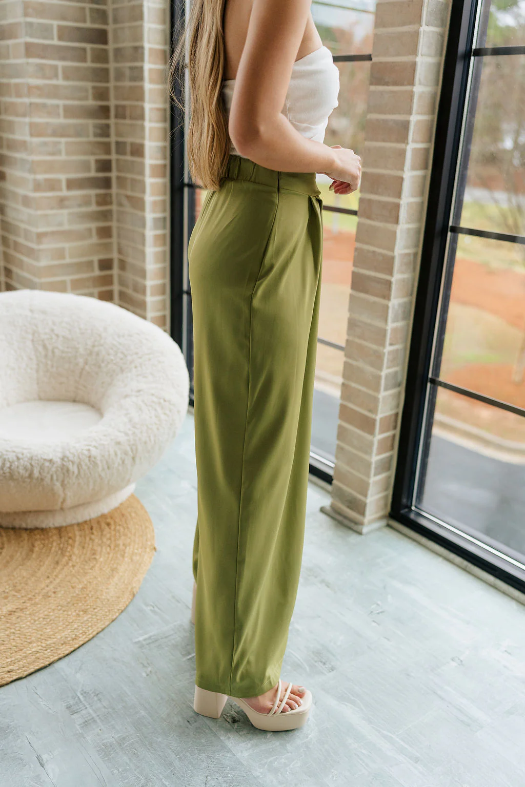 Rowan Olive Wide Leg Pants - Image 7