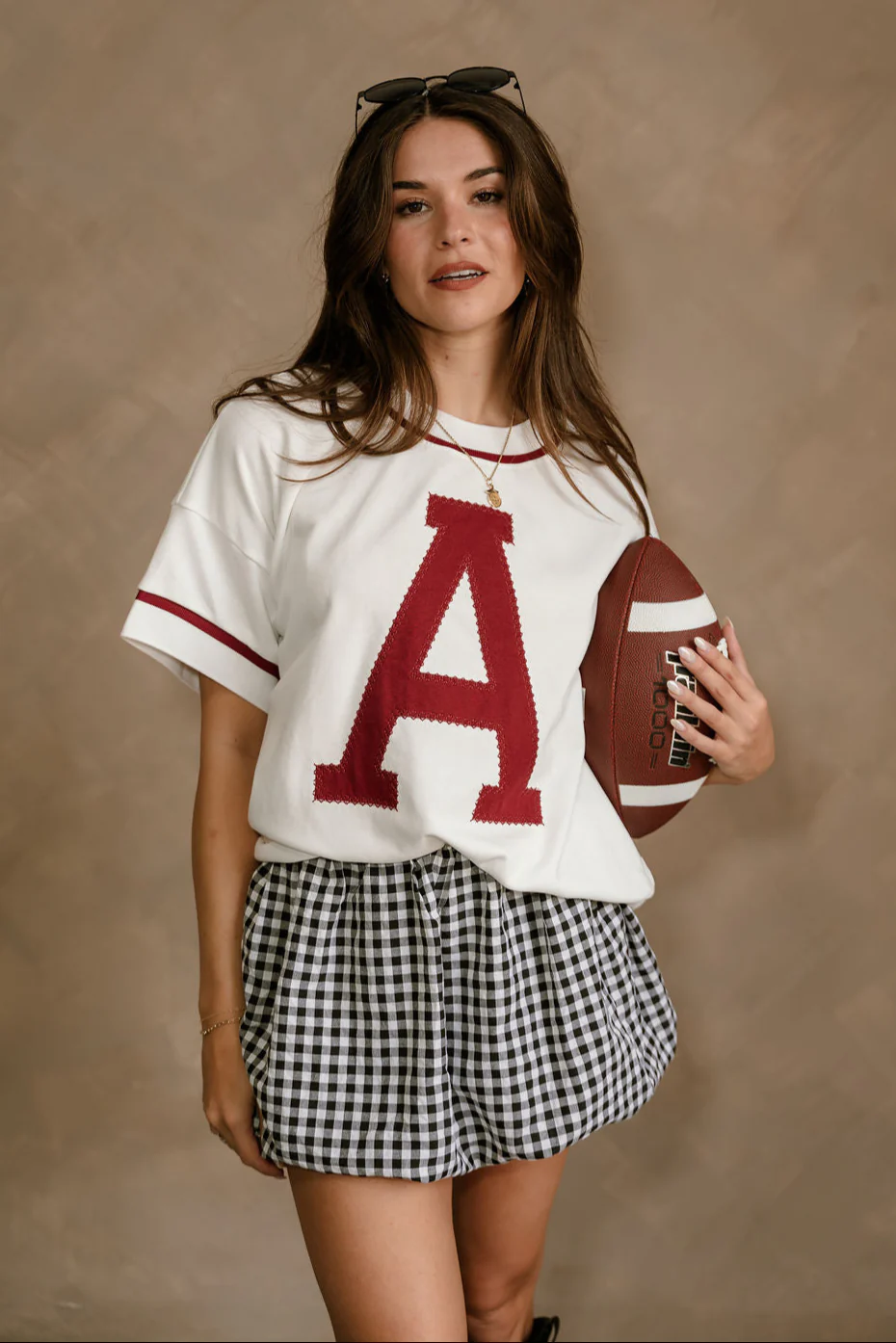 Rowan White & Dark Red "A" Top - Image 6