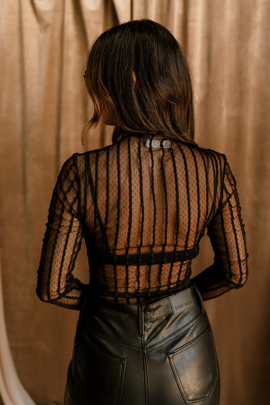 Angelina Mesh High Neckline Bodysuit - Image 5