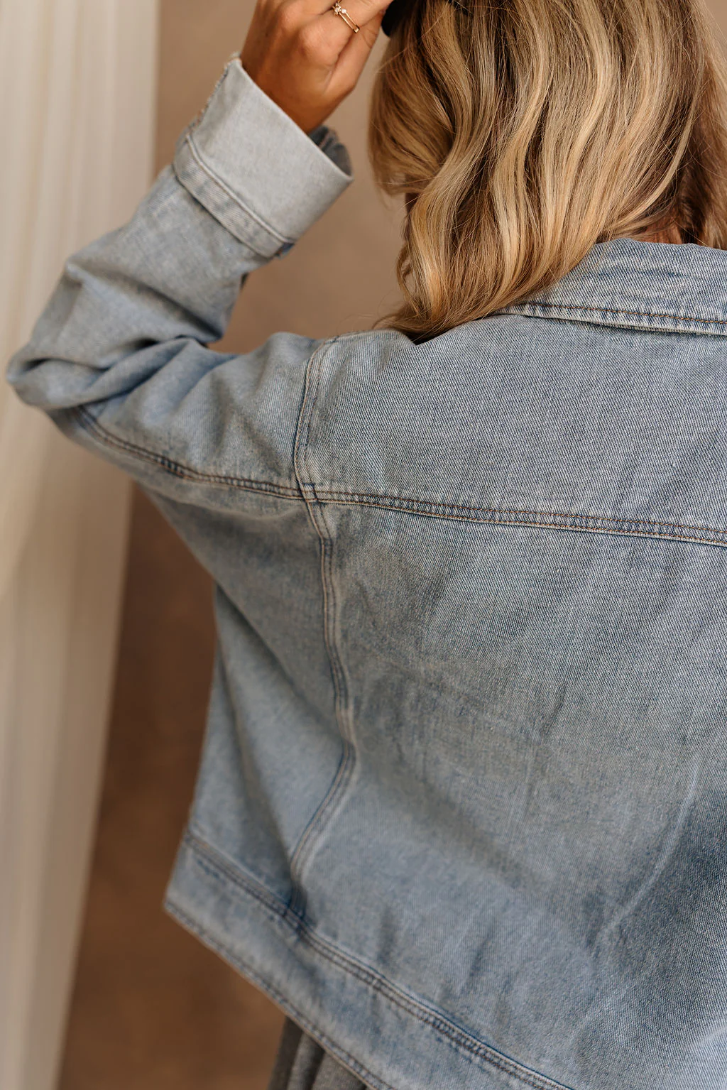 Samantha Zip Up Denim Jacket - Image 8