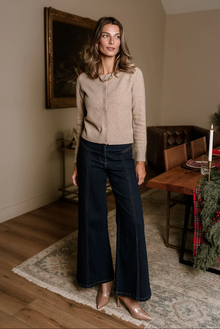 Sami Khaki Button Up Cardigan - Image 6