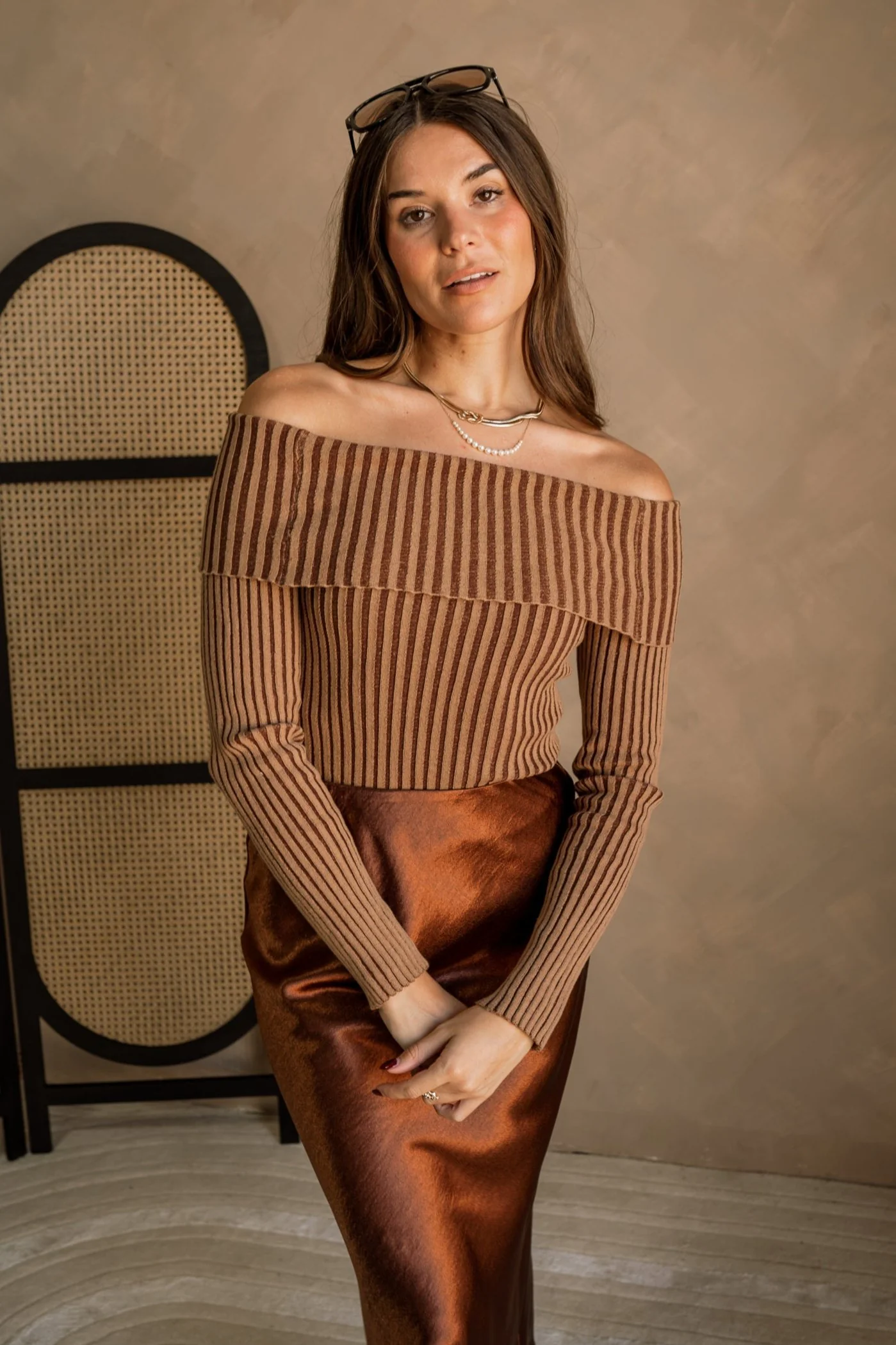 Sasha Ribbed Off-The-Shoulder Top - Image 10
