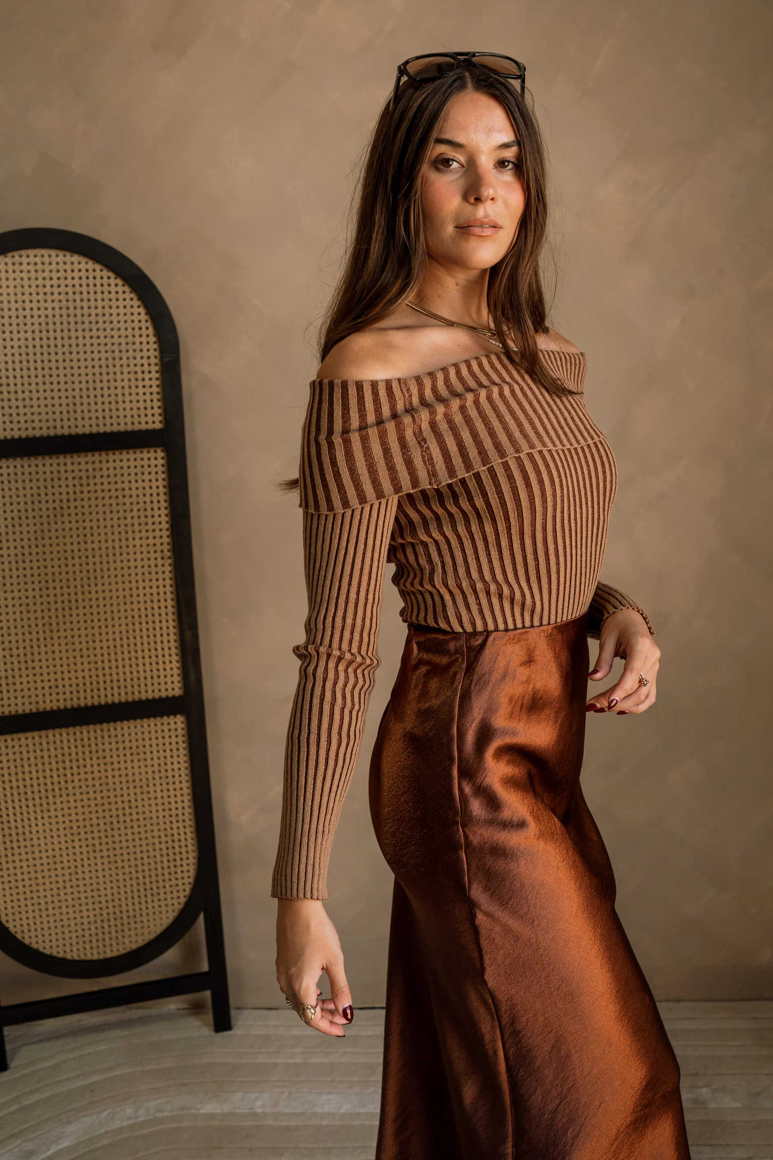 Sasha Ribbed Off-The-Shoulder Top - Image 12