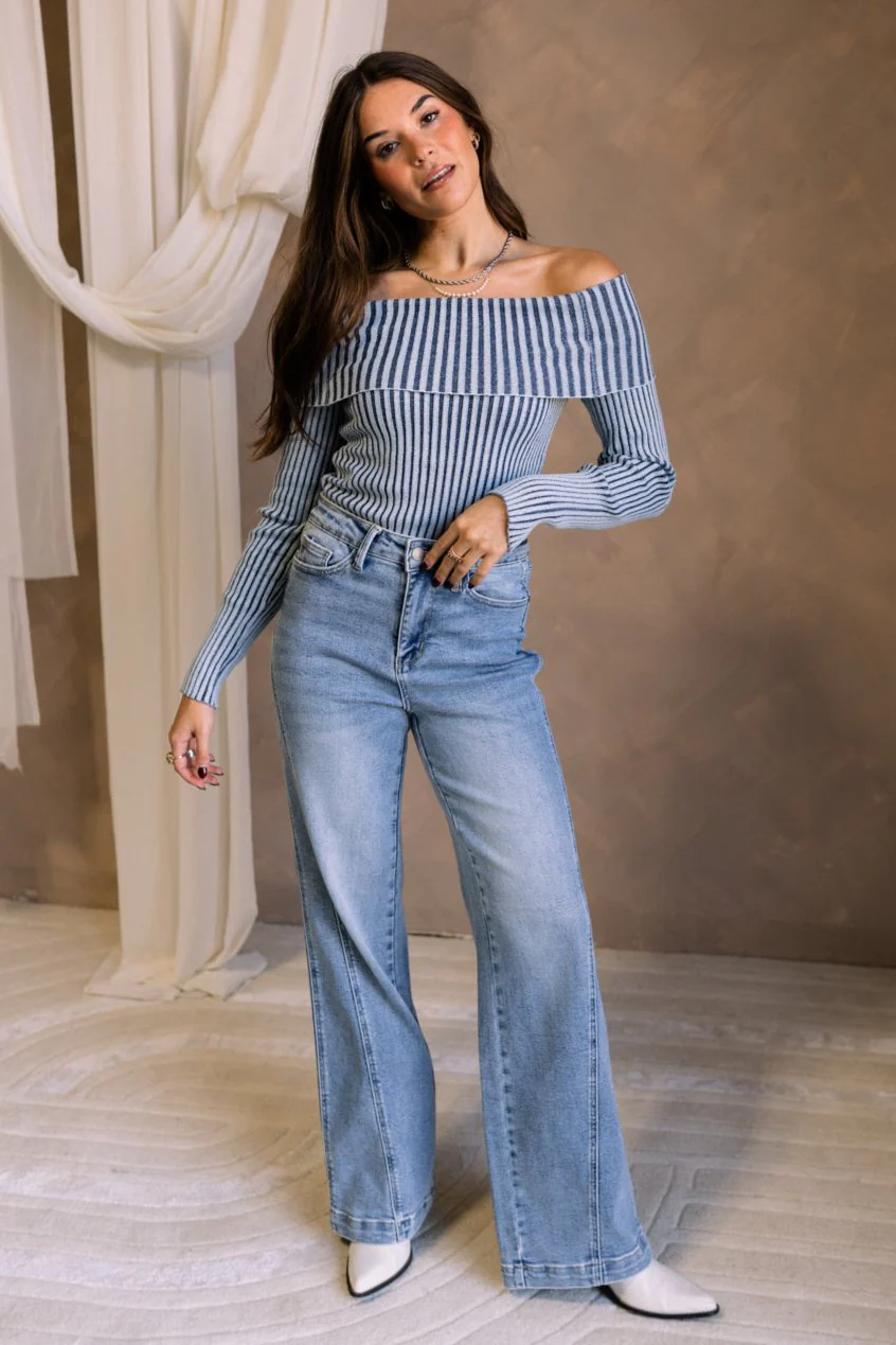 Sasha Ribbed Off-The-Shoulder Top - Image 3