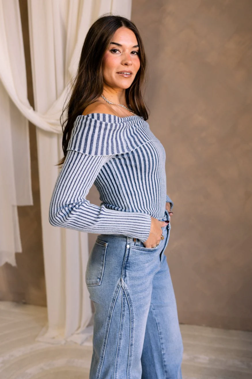 Sasha Ribbed Off-The-Shoulder Top - Image 6
