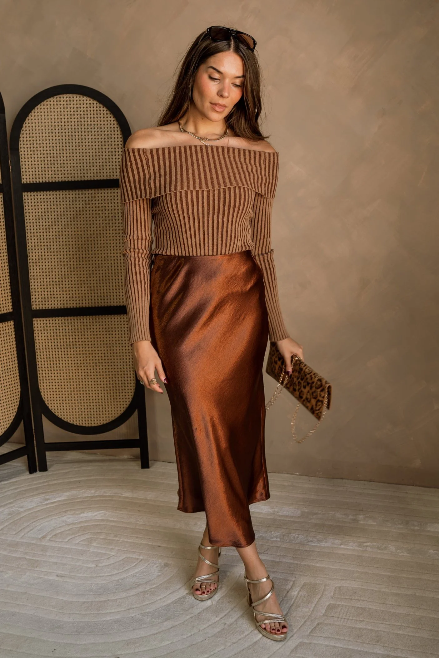 Sasha Ribbed Off-The-Shoulder Top - Image 9