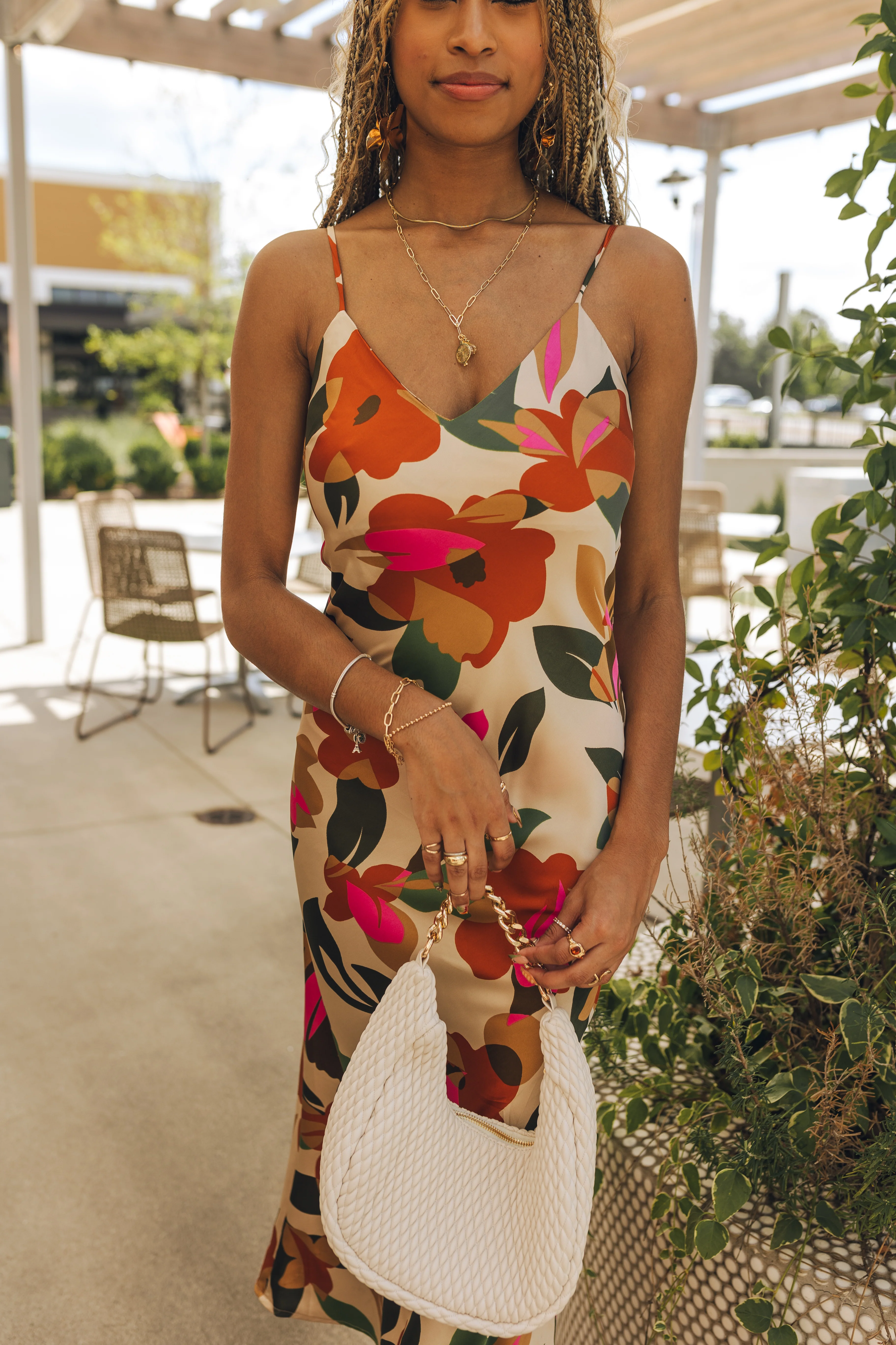 Savanna Multicolored Floral Midi Dress - Image 3