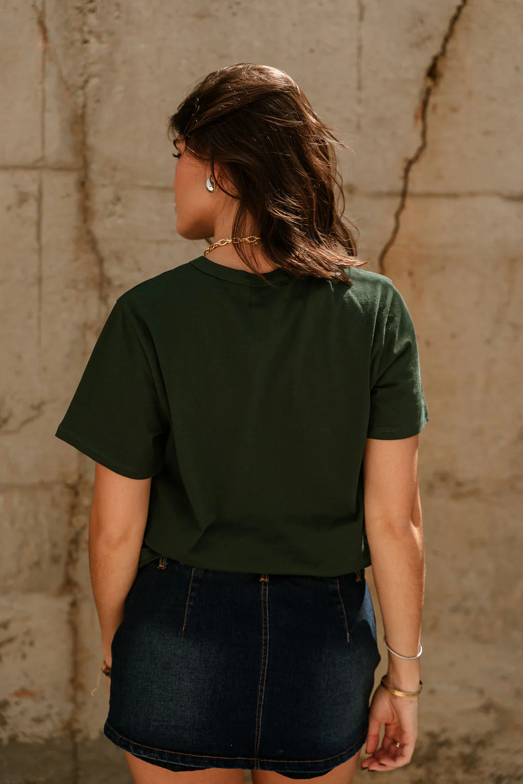 Sawyer Dark Green Short Sleeve Top - Image 4