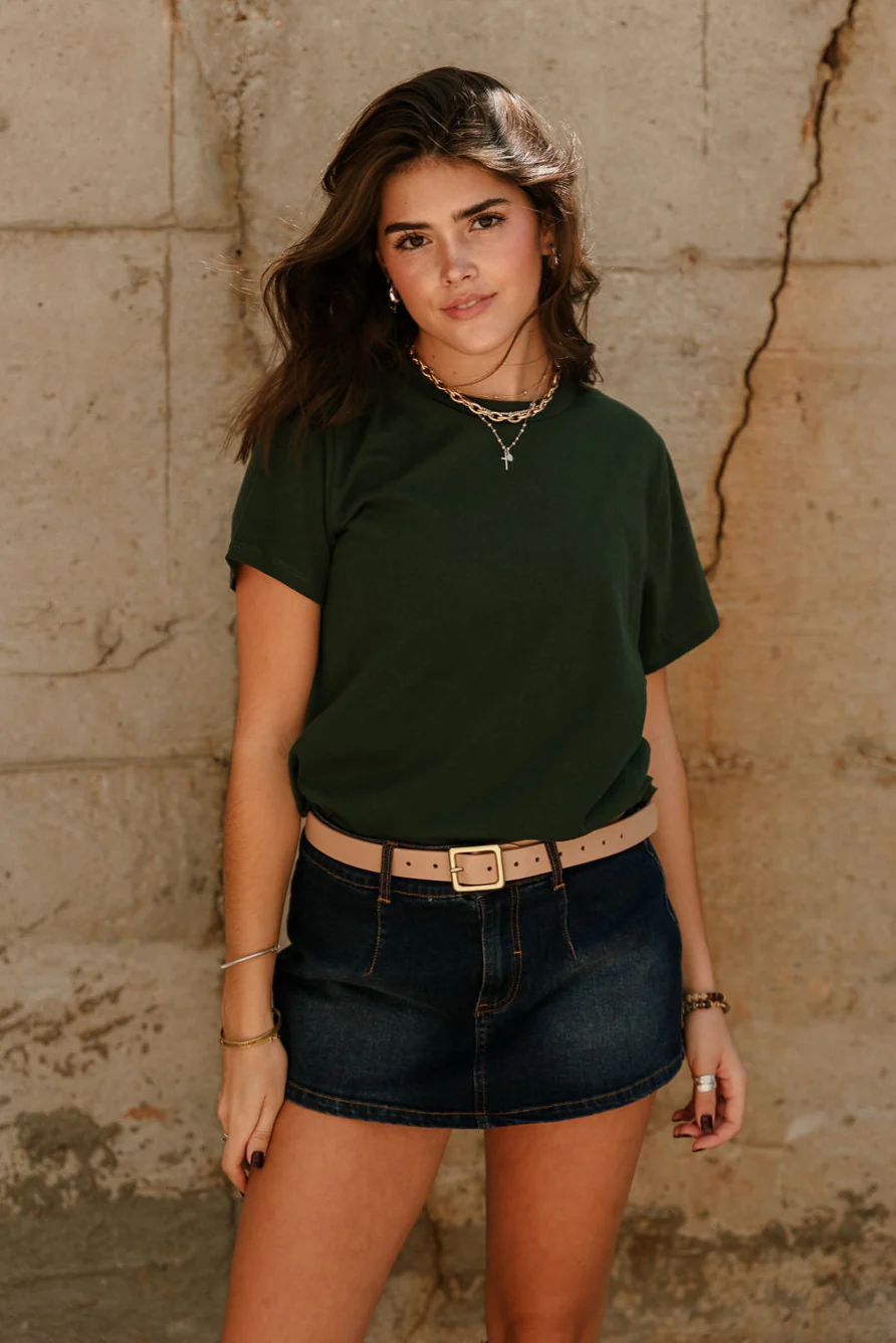 Sawyer Dark Green Short Sleeve Top - Image 7