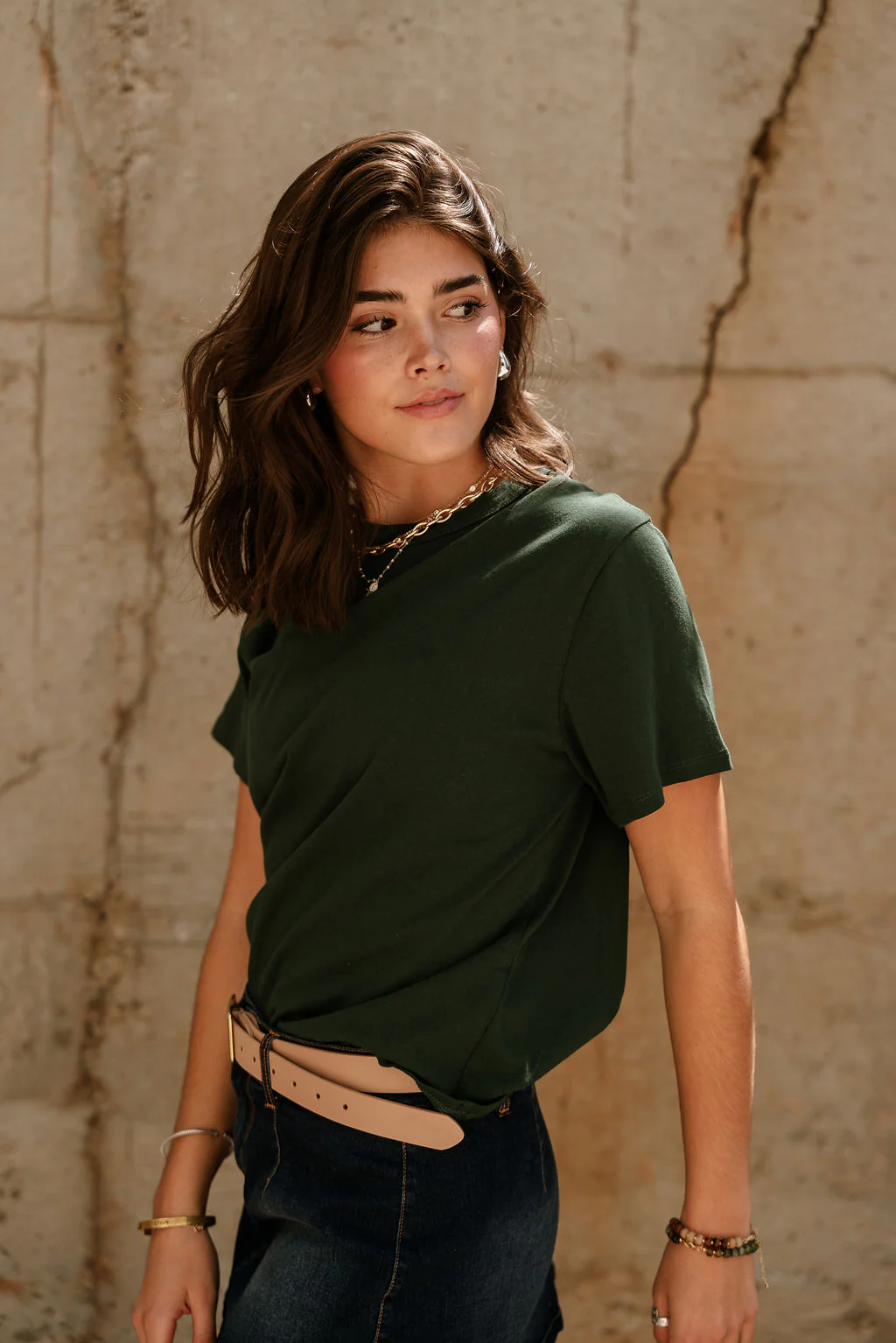Sawyer Dark Green Short Sleeve Top - Image 9