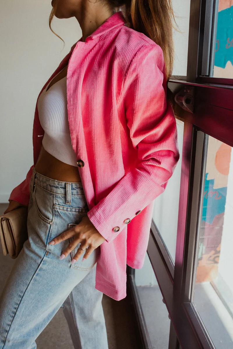 Seasons Change Jacket In Pink - Image 3