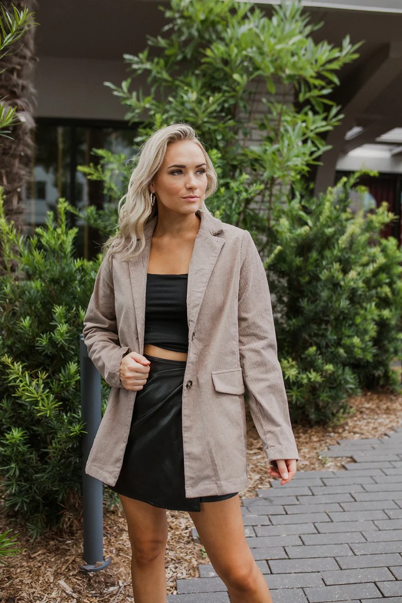 Seasons Change Jacket In Taupe - Image 2