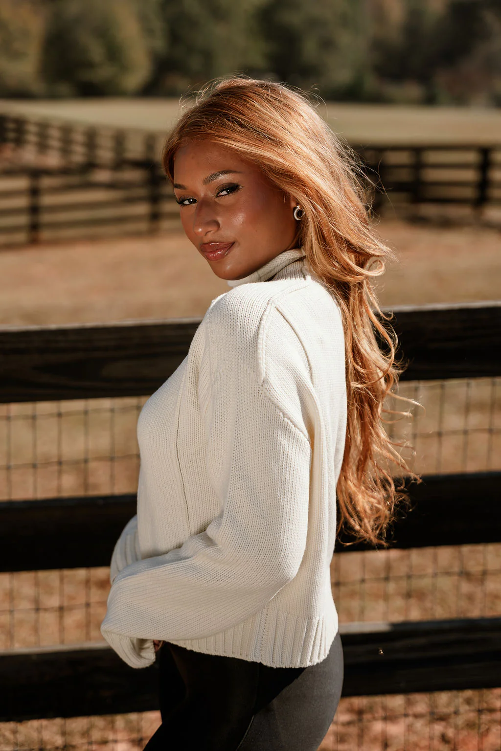 Selah Cream Mock Neck Knit Sweater - Image 6