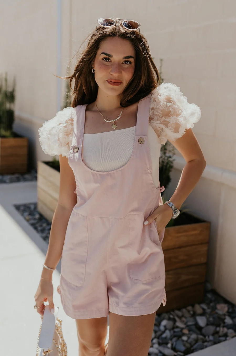 Selah Mauve Pink Sleeveless Romper - Image 2
