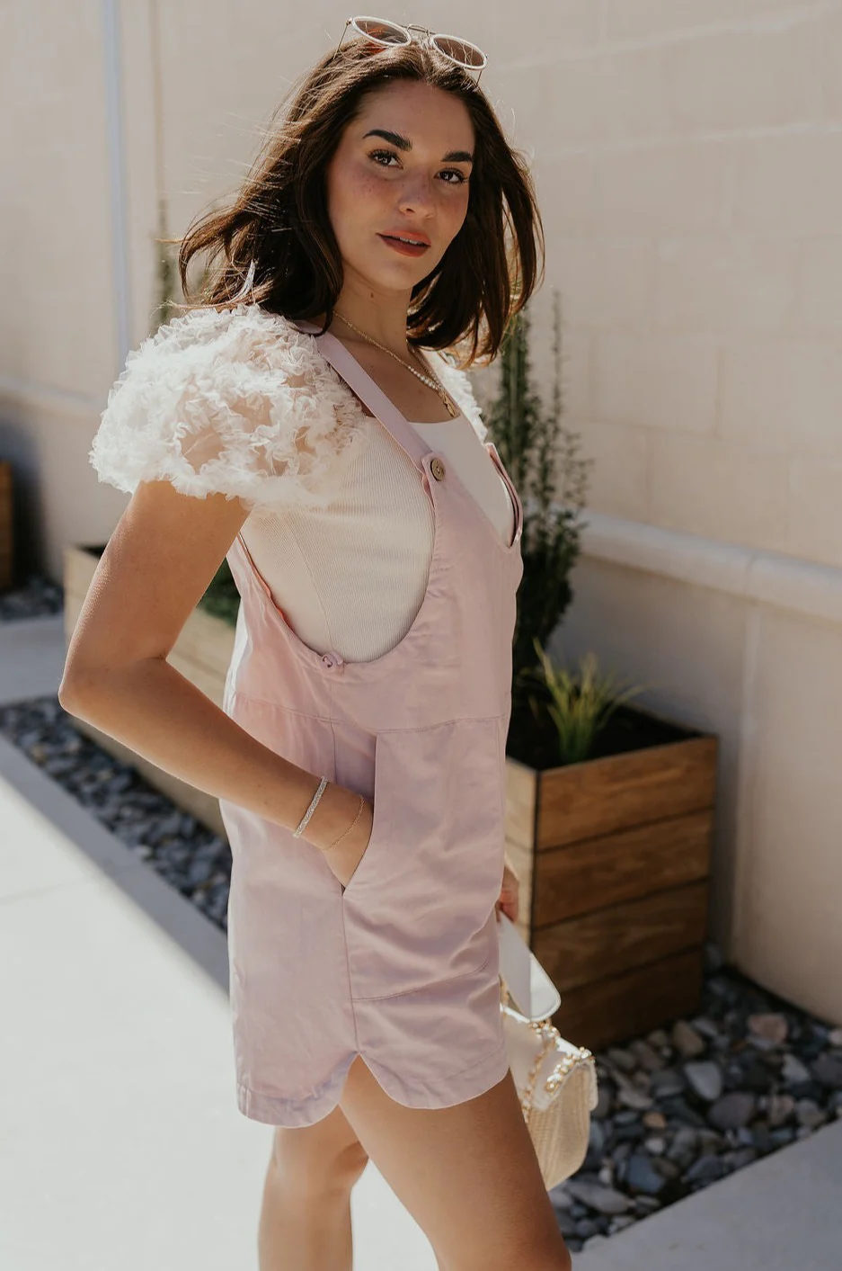 Selah Mauve Pink Sleeveless Romper - Image 3