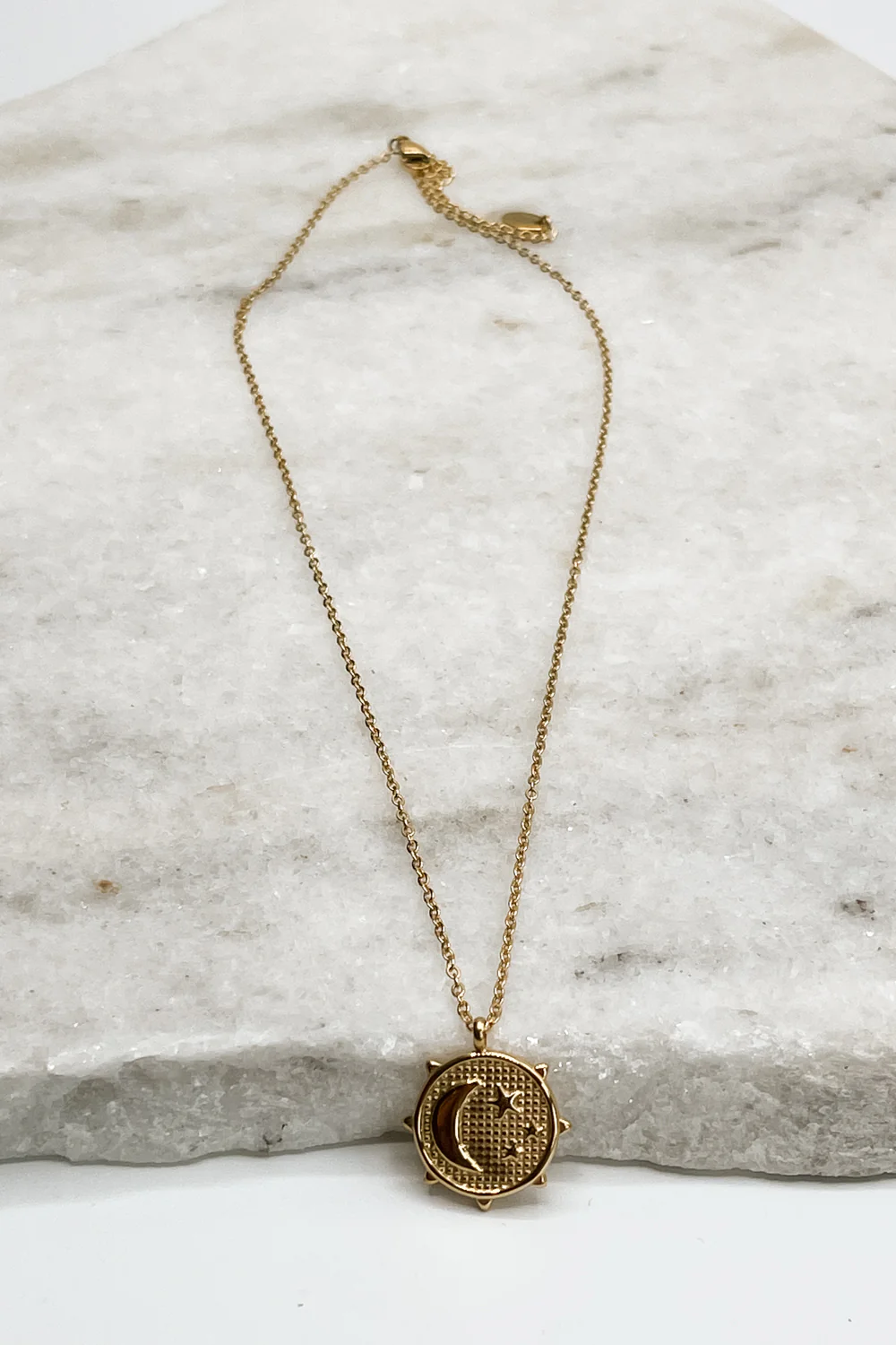Selene Star and Moon Gold Necklace - Image 2
