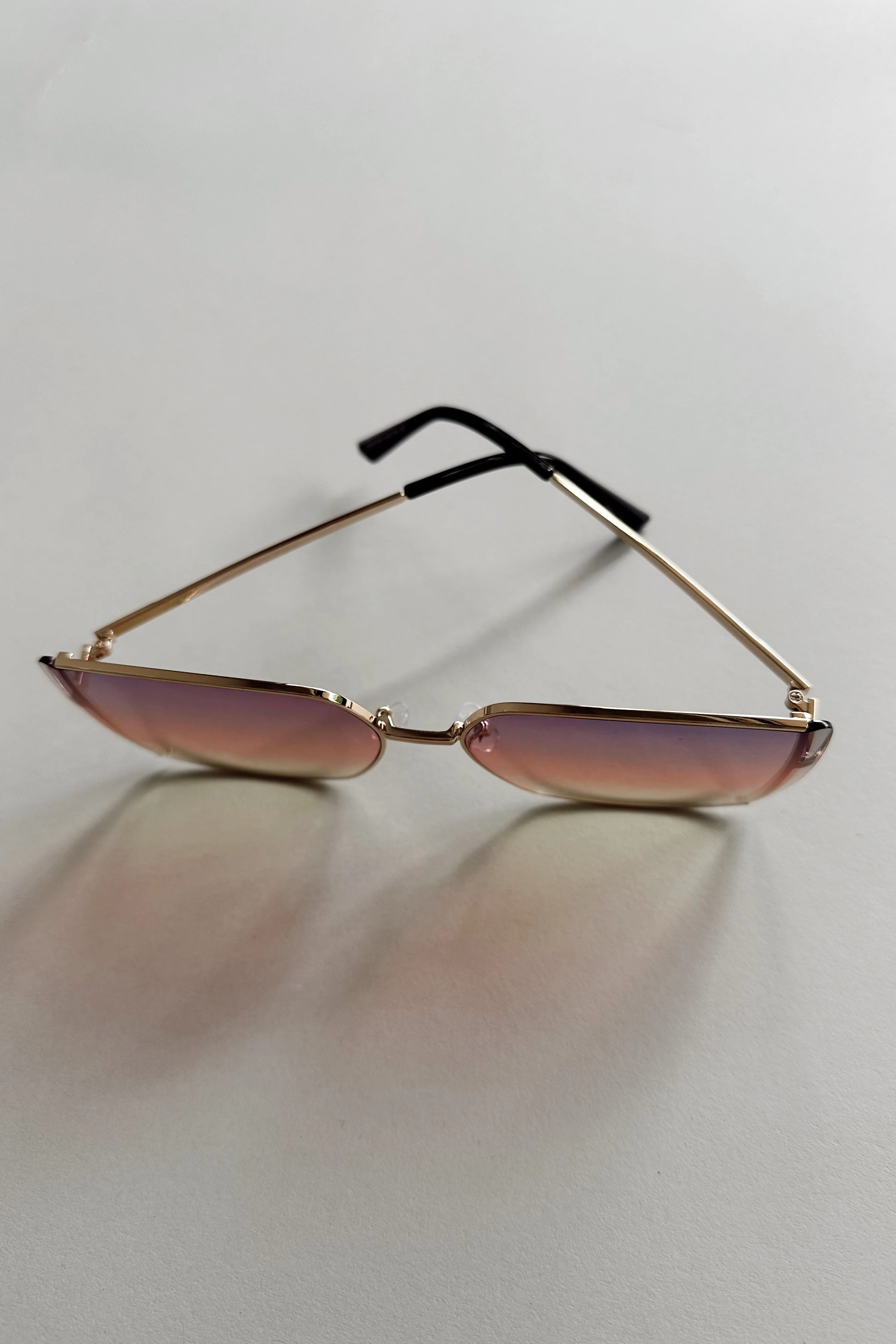 Serena Sunglasses in Gold & Pink - Image 3