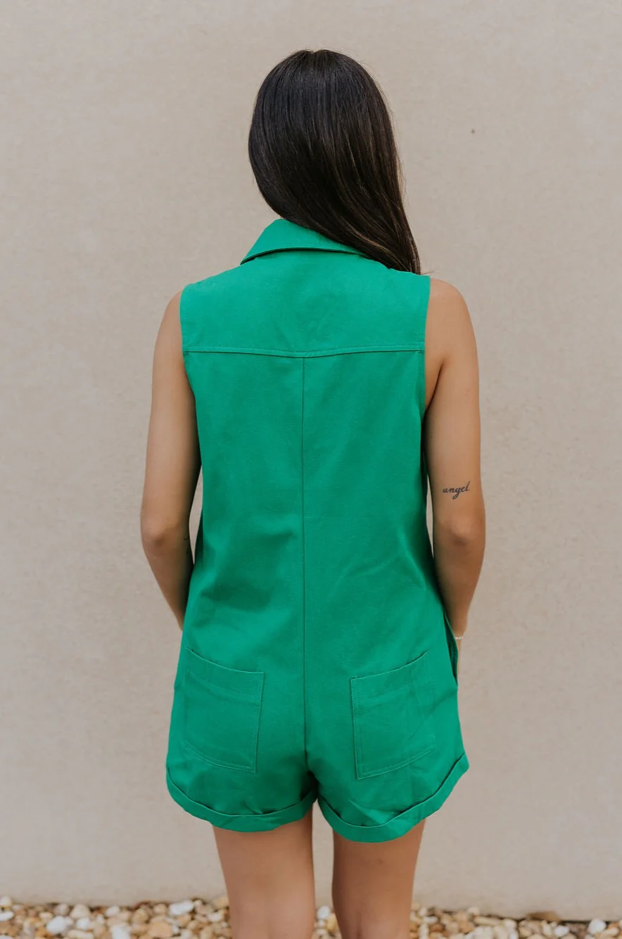 Serena Zip-Up Sleeveless Romper - Image 3