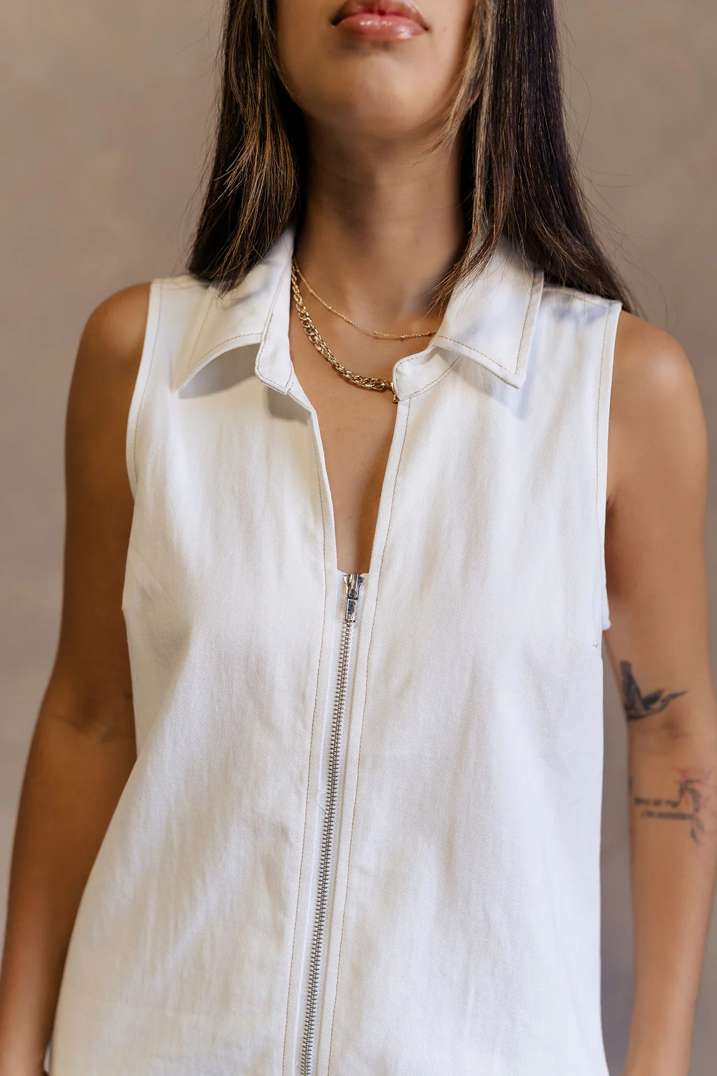 Serena Zip-Up Sleeveless Romper - Image 9