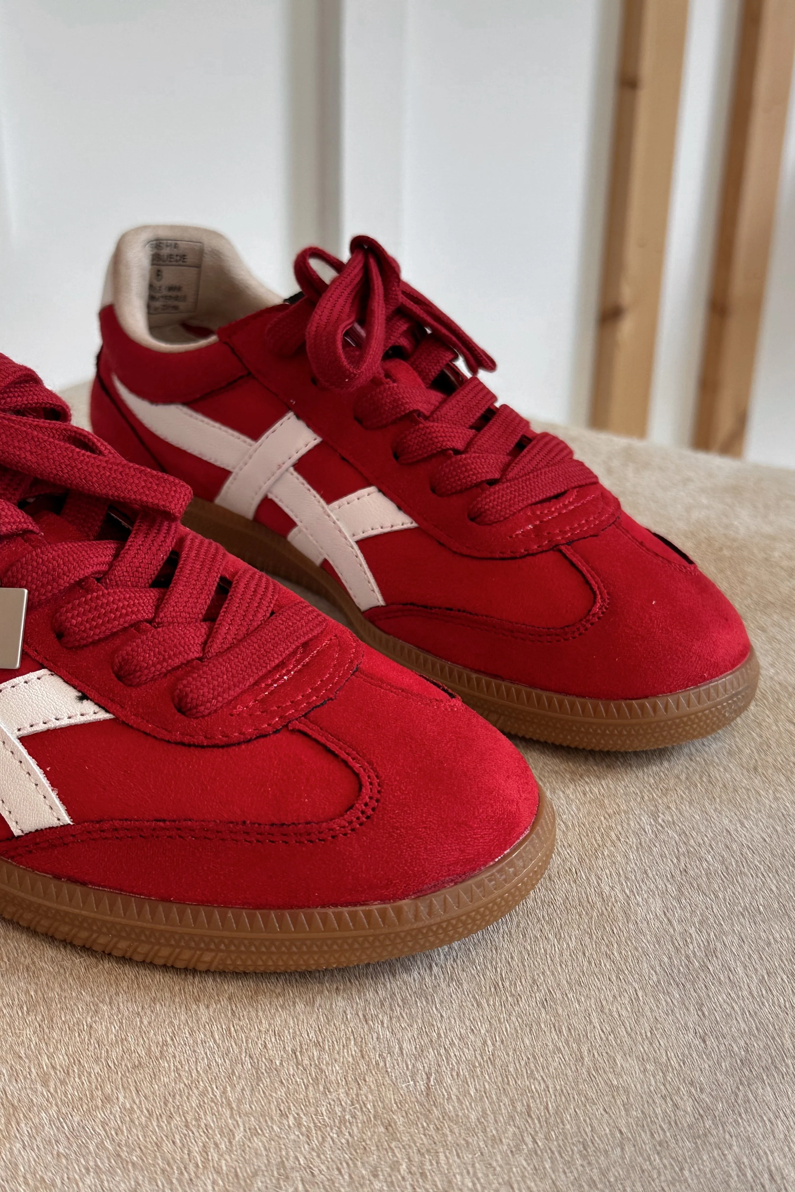 Shu Shop Sasha Red Suede Sneaker - Image 5