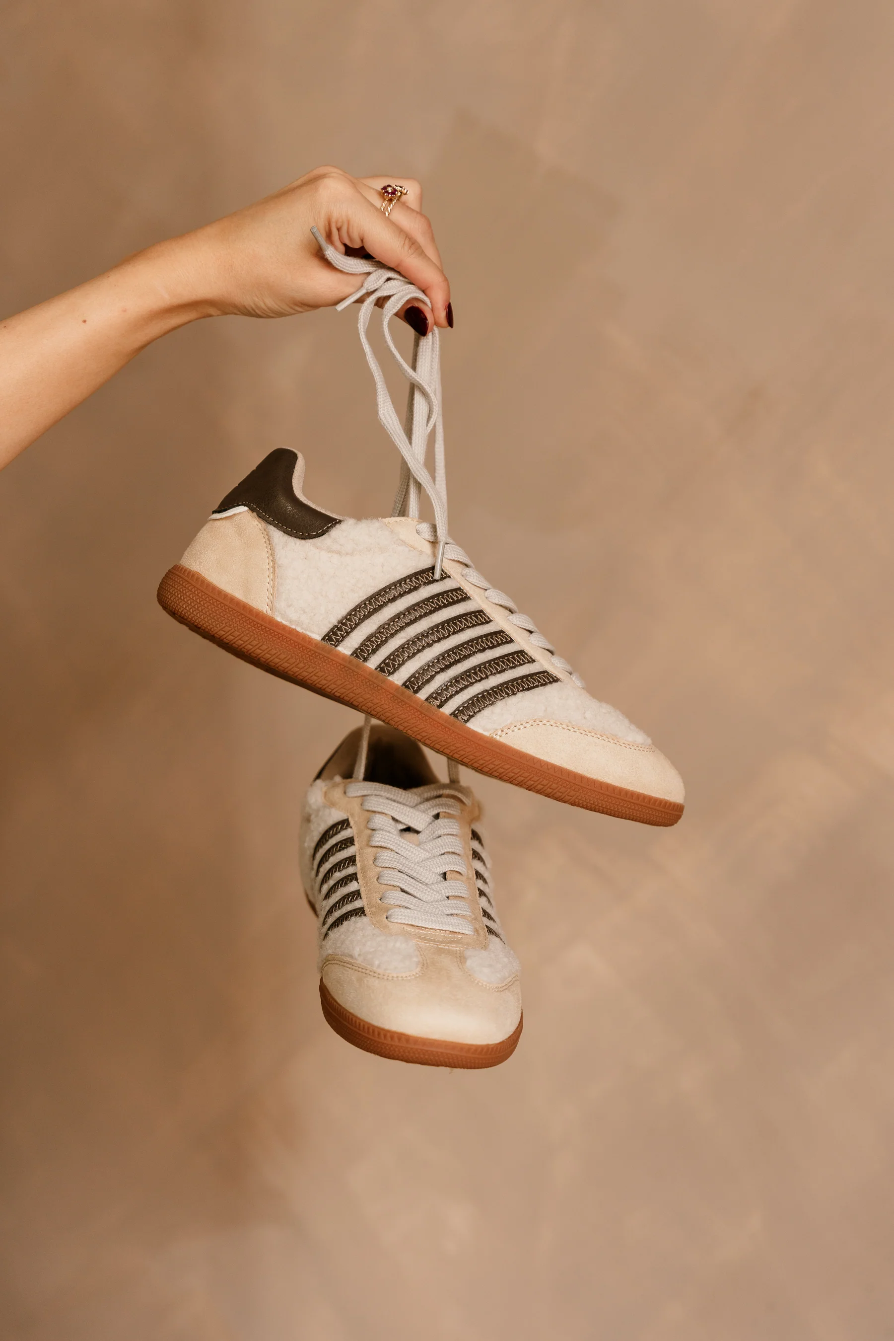 Shu Shop Stevie Beige Shearling Sneaker