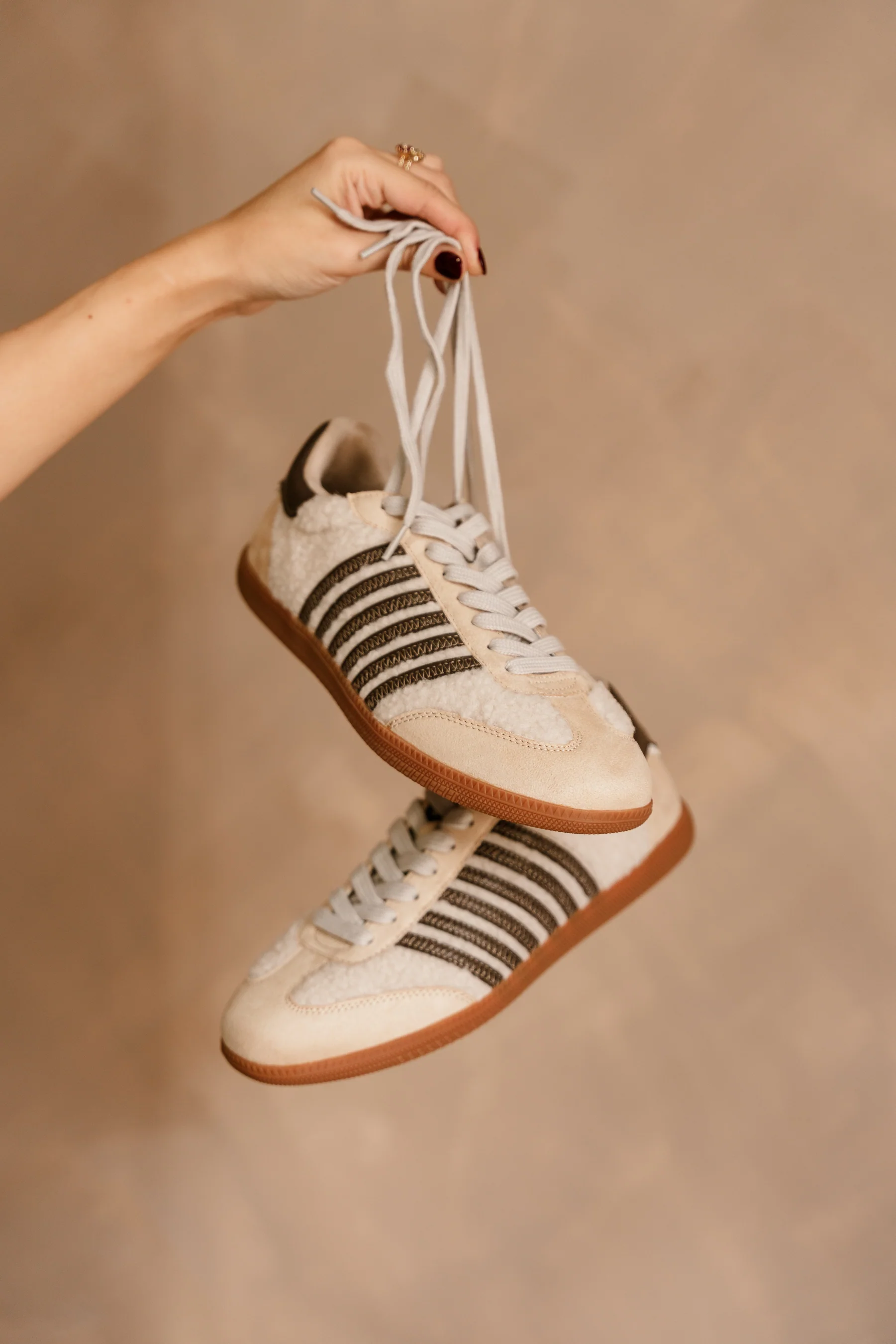 Shu Shop Stevie Beige Shearling Sneaker - Image 3