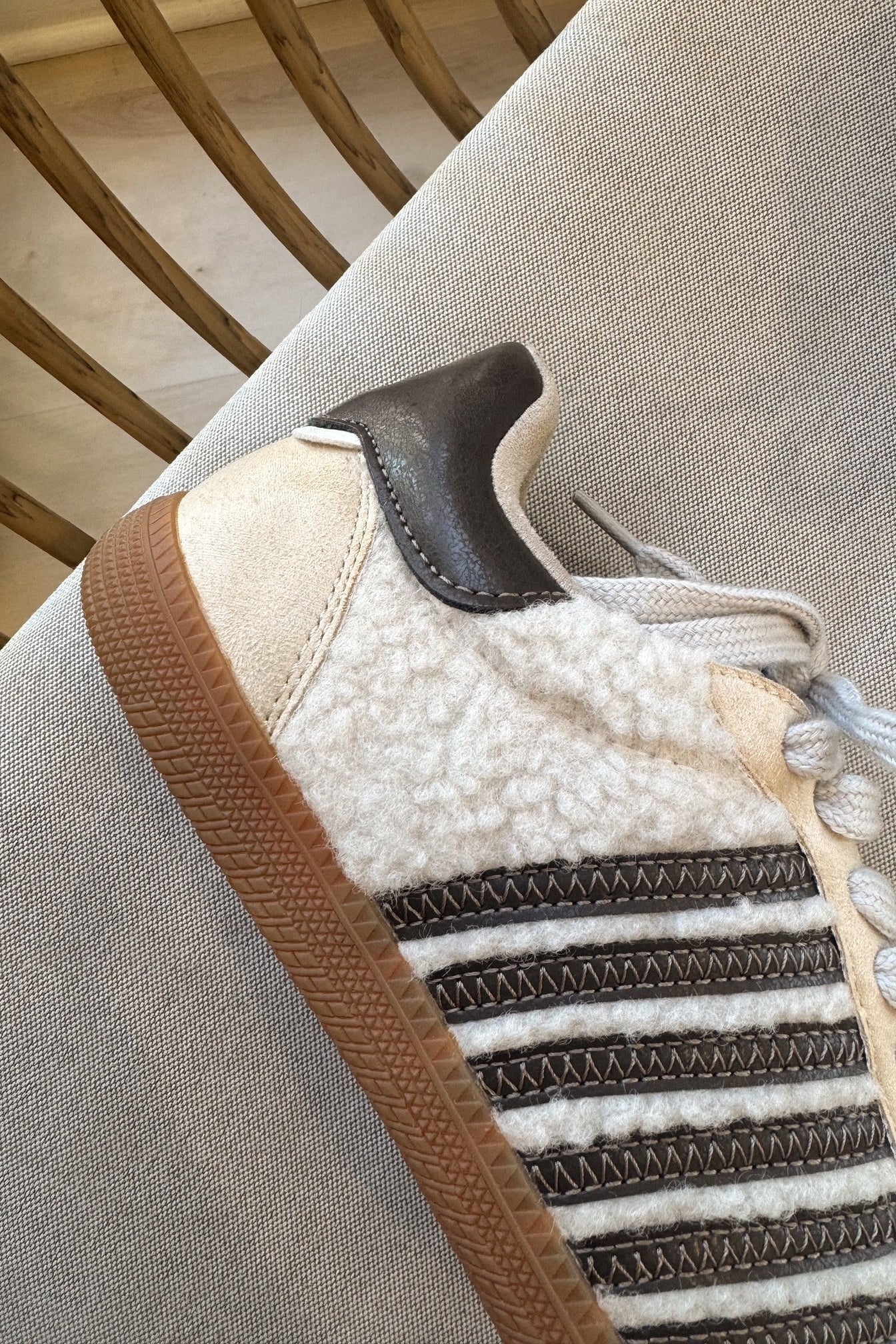 Shu Shop Stevie Beige Shearling Sneaker - Image 6