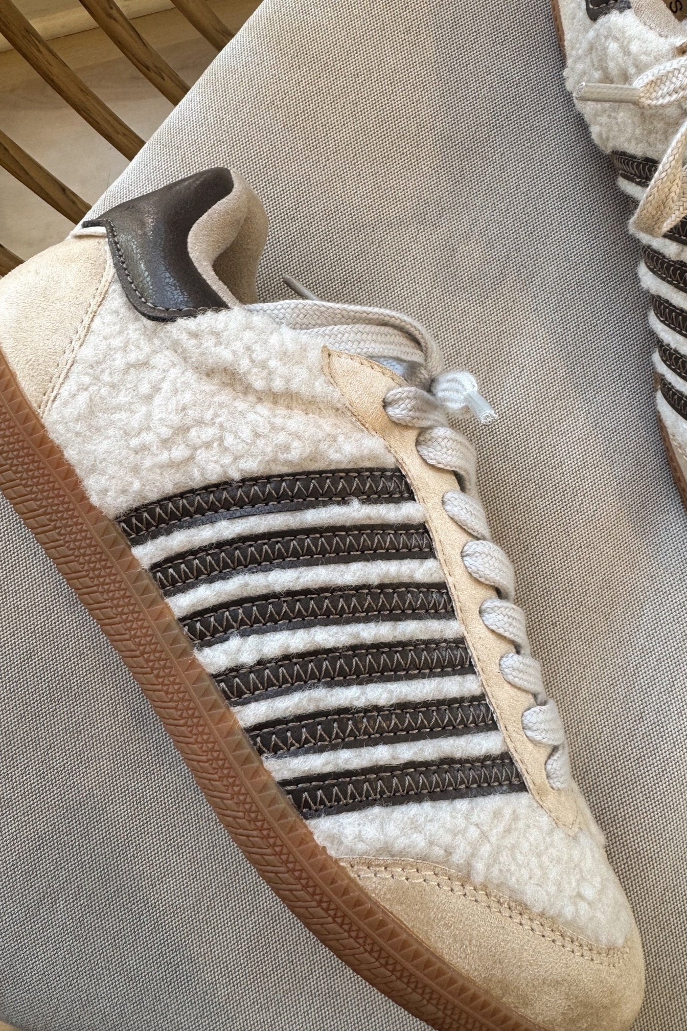 Shu Shop Stevie Beige Shearling Sneaker - Image 8