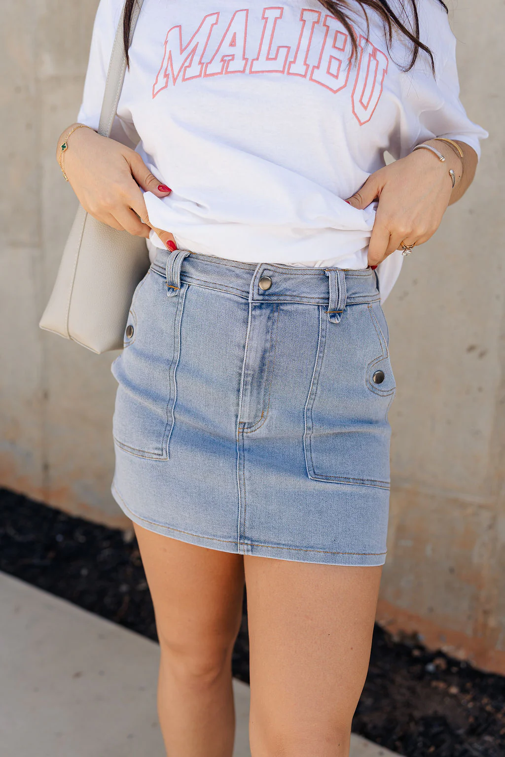 Sloane Light Denim Wash Skirt - Image 5