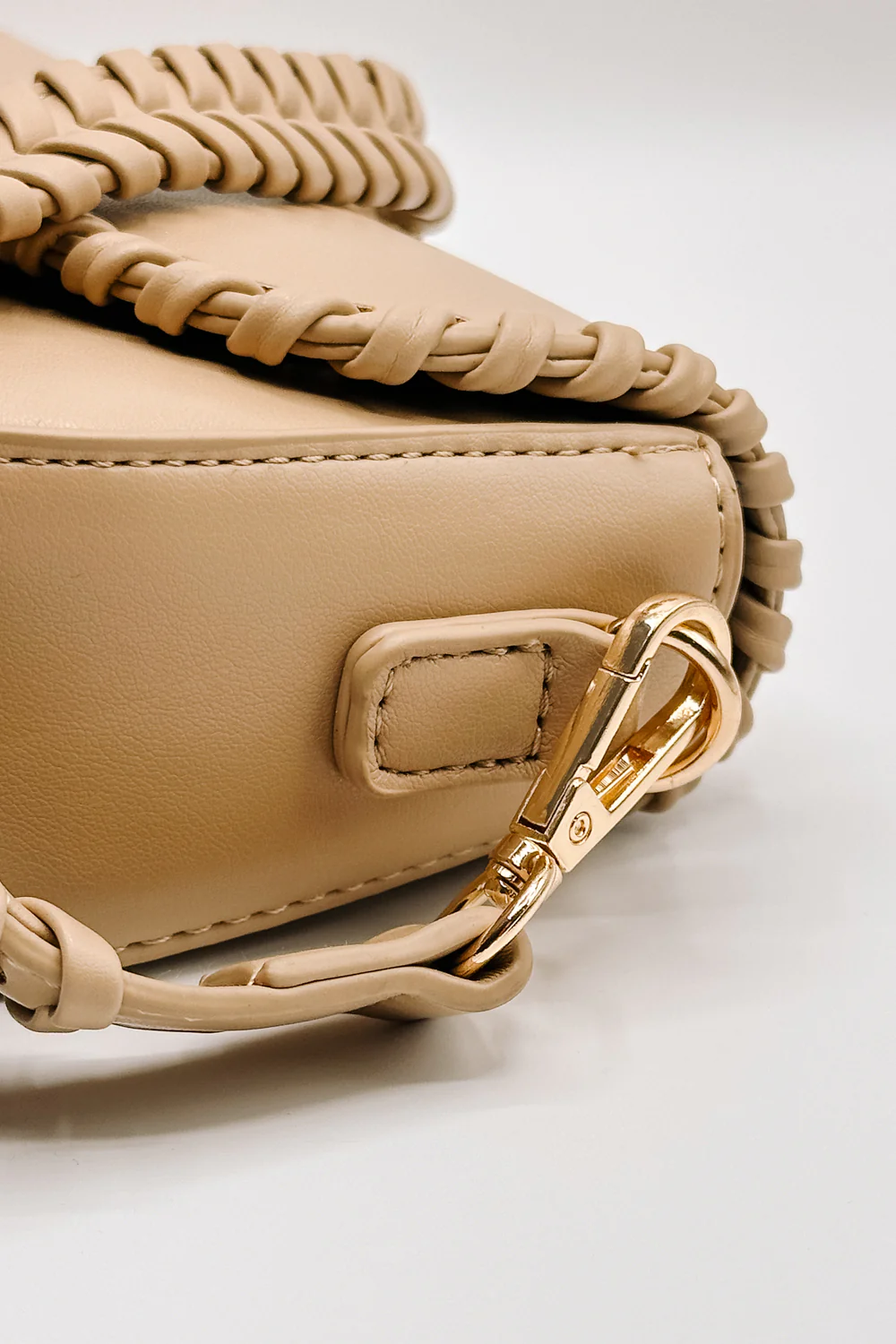 Sloane Sand Leather Braided Strap Purse - Image 9