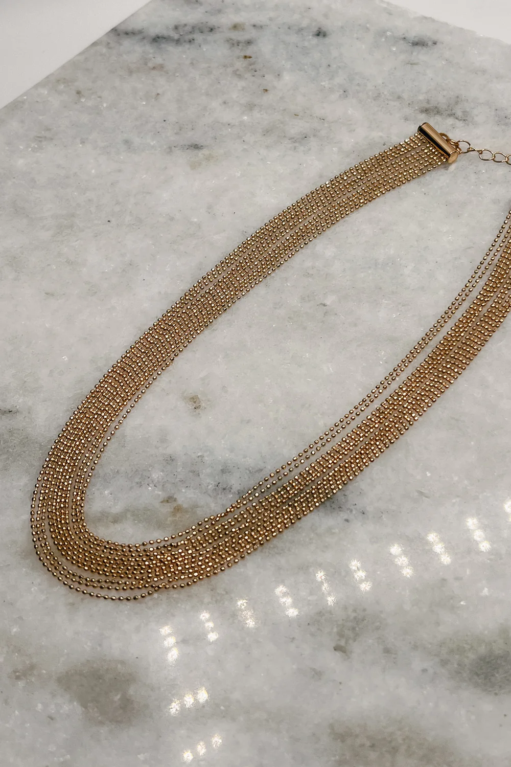 Sofia Gold Multi Layered Necklace - Image 2